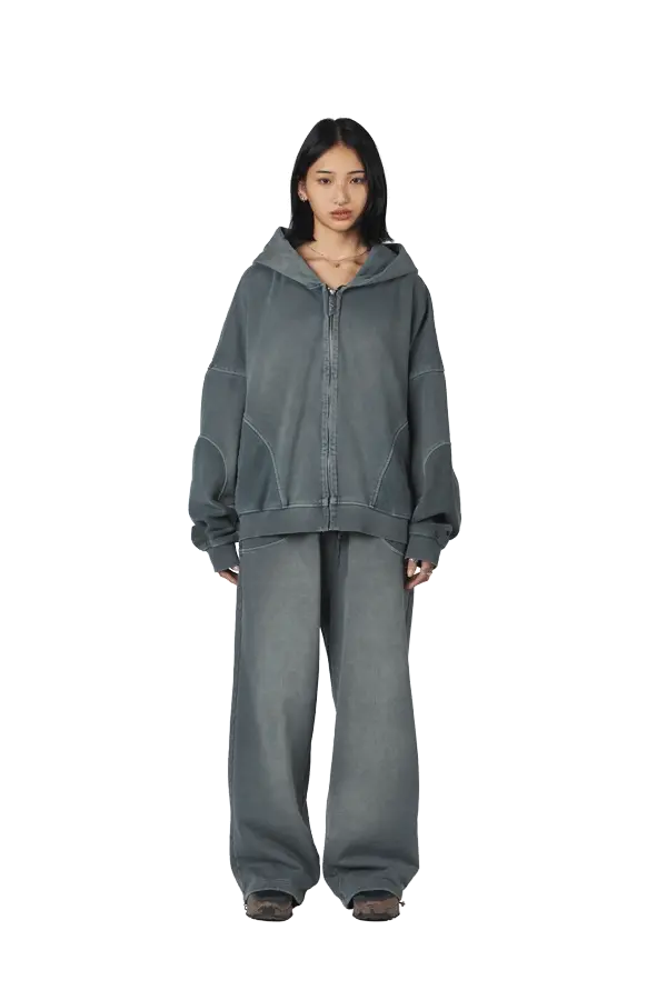 Anthracite Zip Hoodie - Image 3