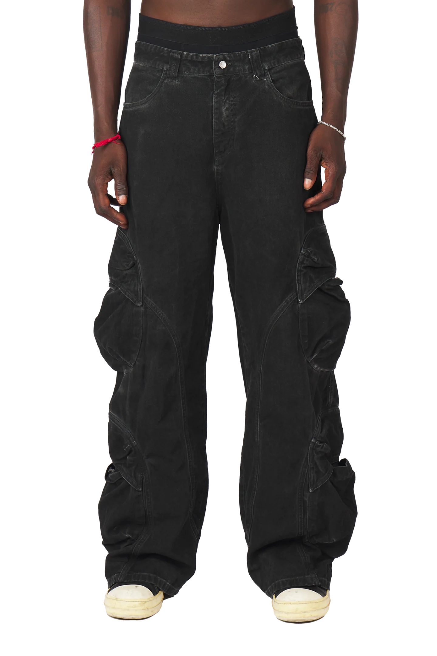Ash Black Cargo Pants
