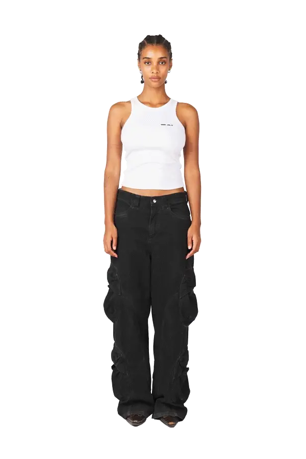 Ash Black Cargo Pants - Image 3
