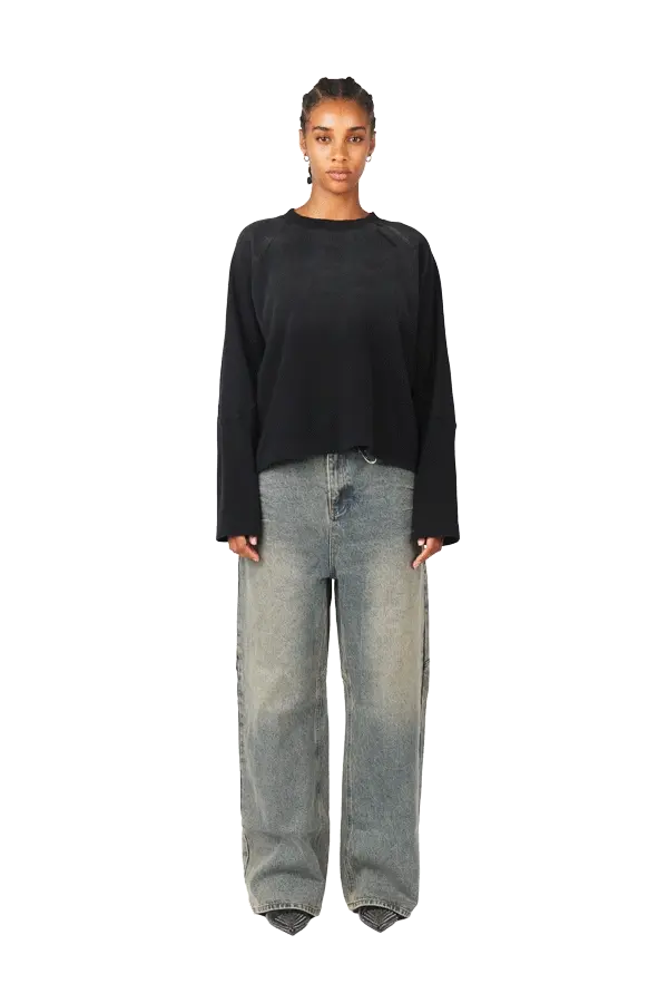 Black Waffle Longsleeve - Image 3