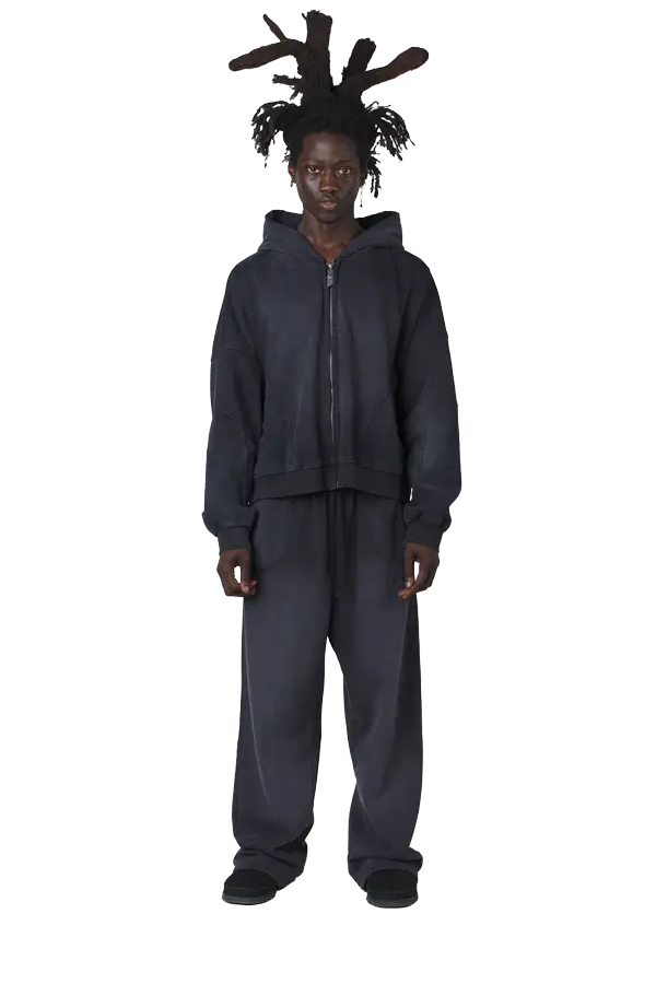 Ash Black Zip Hoodie - Image 3