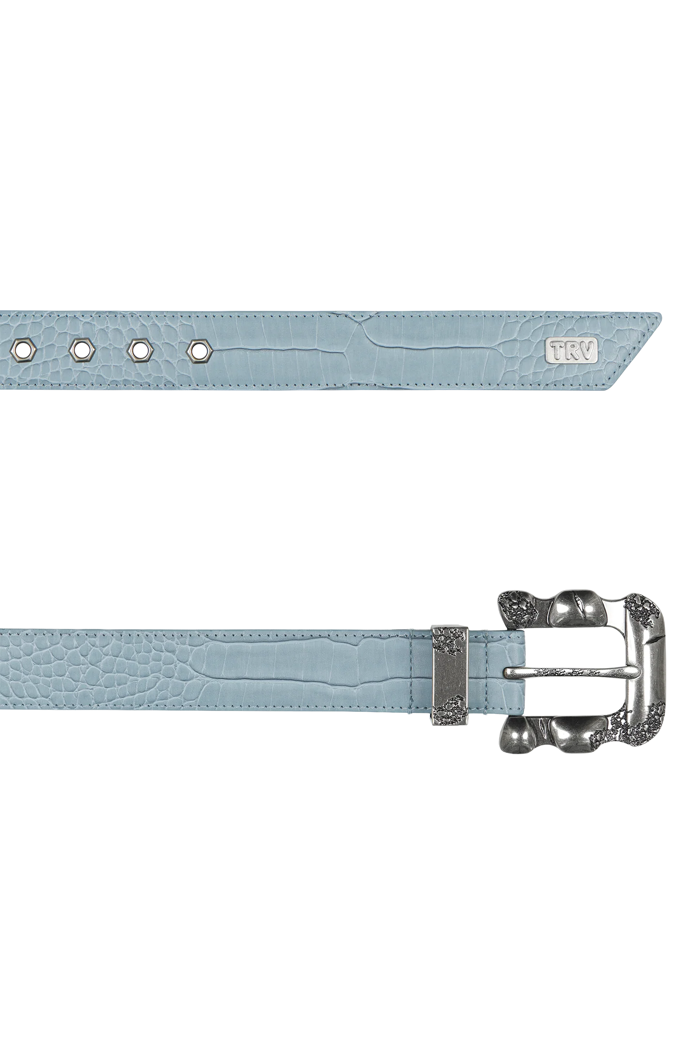 Baby Blue Croco Belt