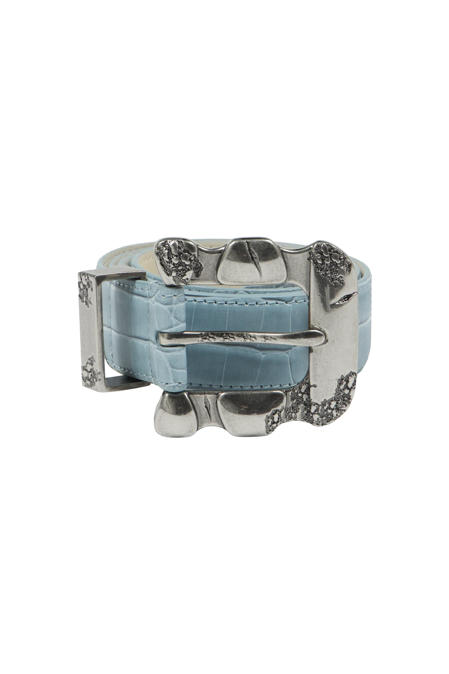 Baby Blue Croco Belt - Image 4
