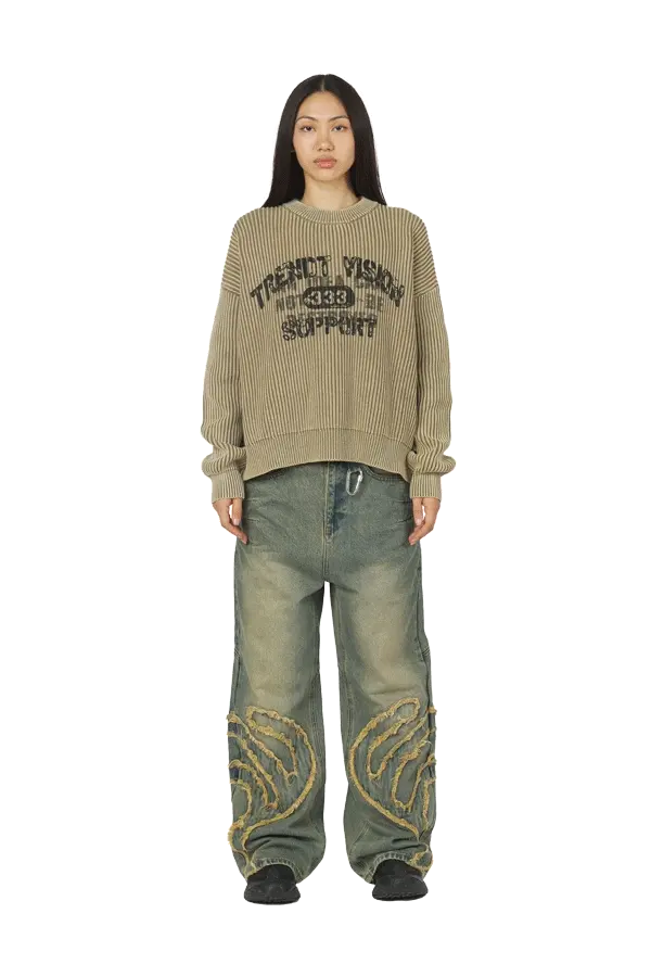 Beige "Eternal" Knit Sweater - Image 3