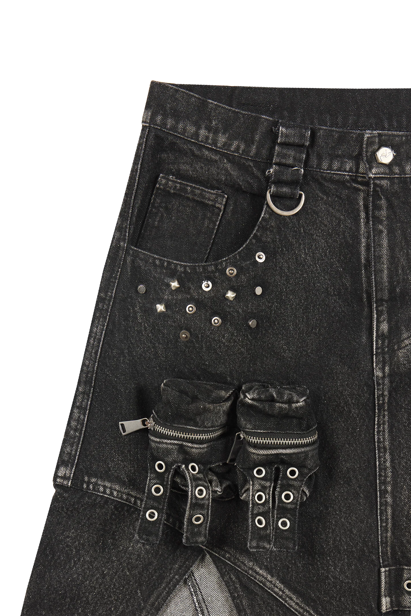 Black Denim Maxi Skirt - Image 4