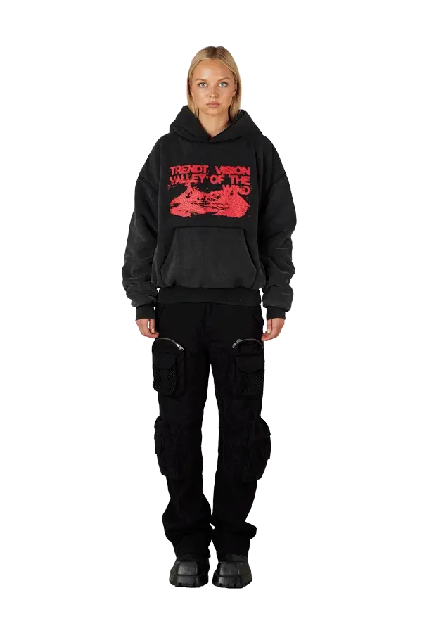 Black Double Layered Hoodie - Image 4