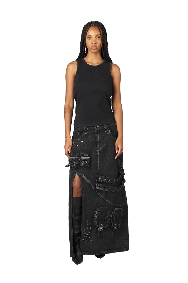 Black "Echoes" Tank Top - Image 3