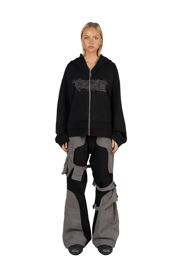 Black Mecha Zip-Hoodie - Image 3