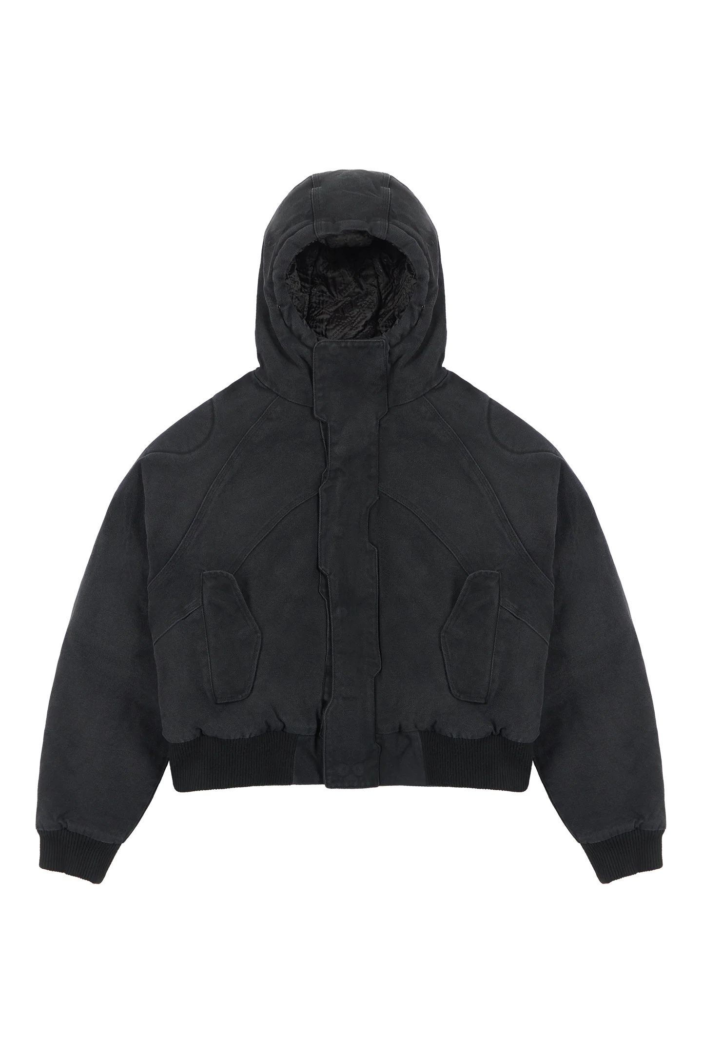 Black Mecha Puffer Jacket - Image 4
