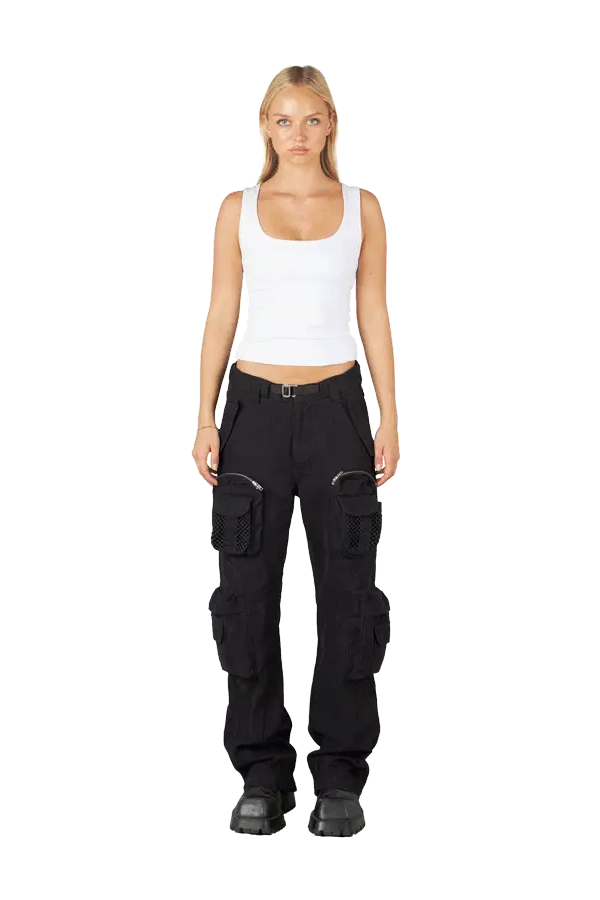 Black Net Cargo Pants 2.0 - Image 4