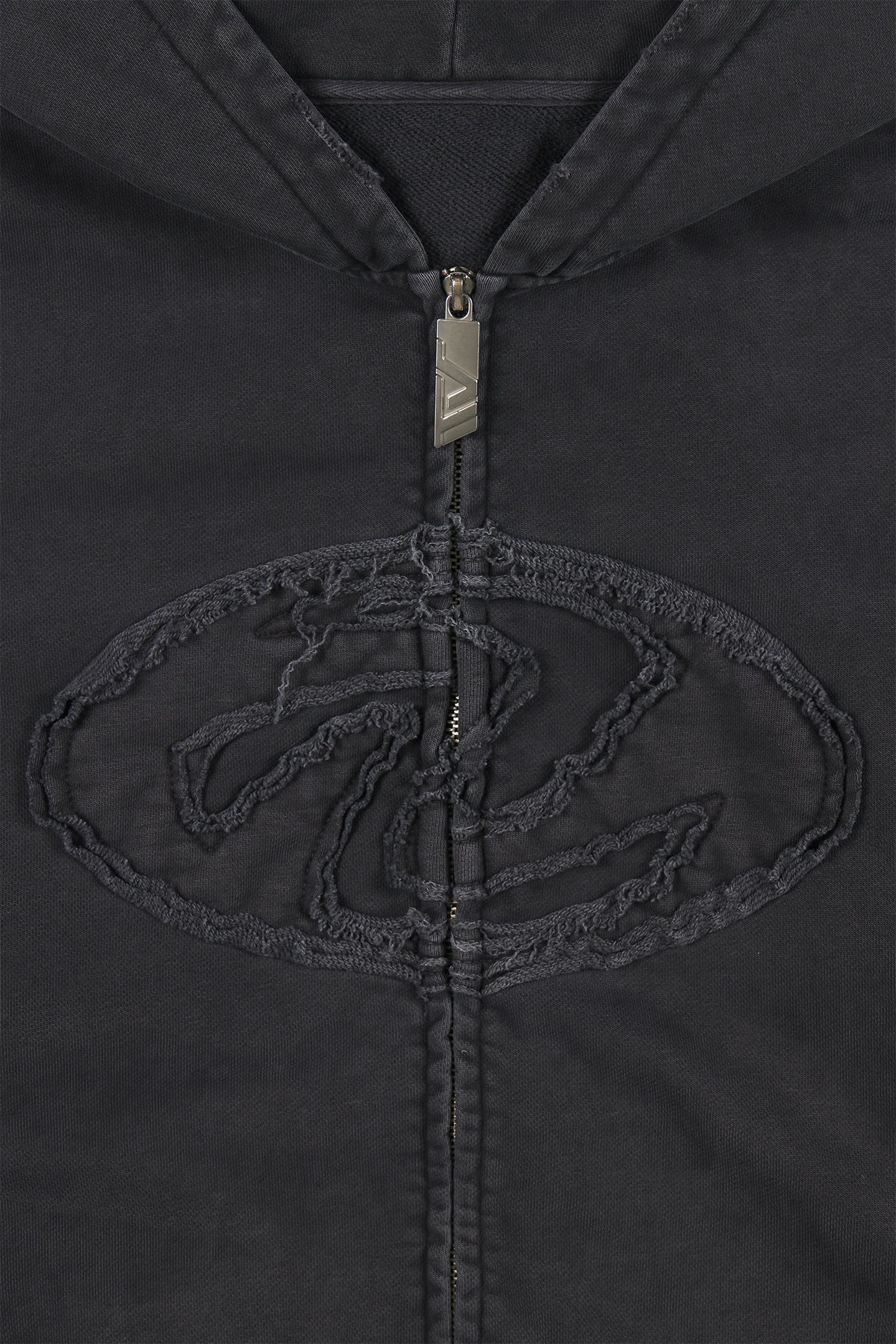 Black Patched Logo Zip Hoodie - Image 4