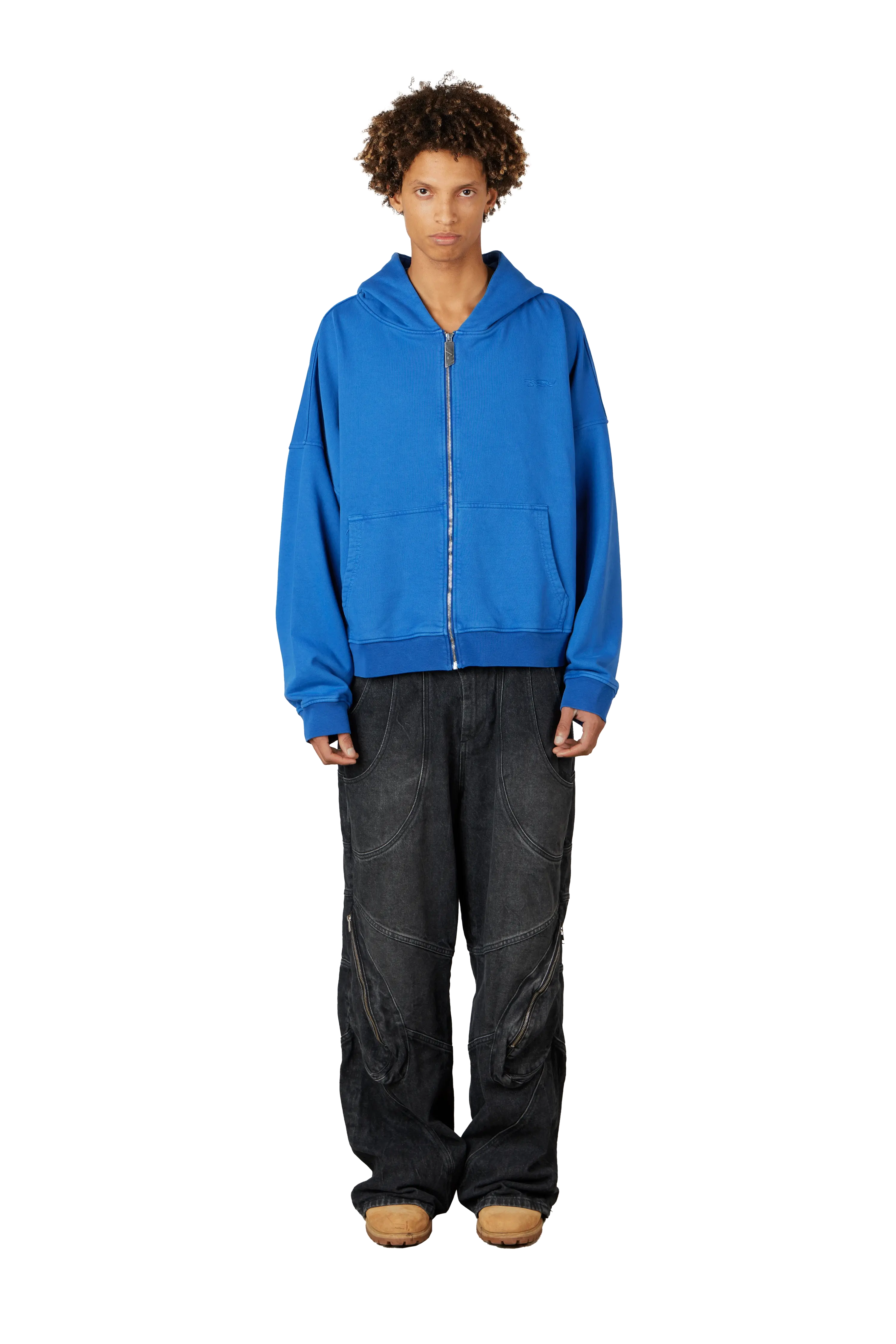 Blue Logo Zip Hoodie - Image 2