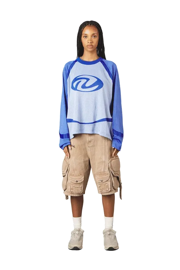 Blue Mesh Long Sleeve - Image 3