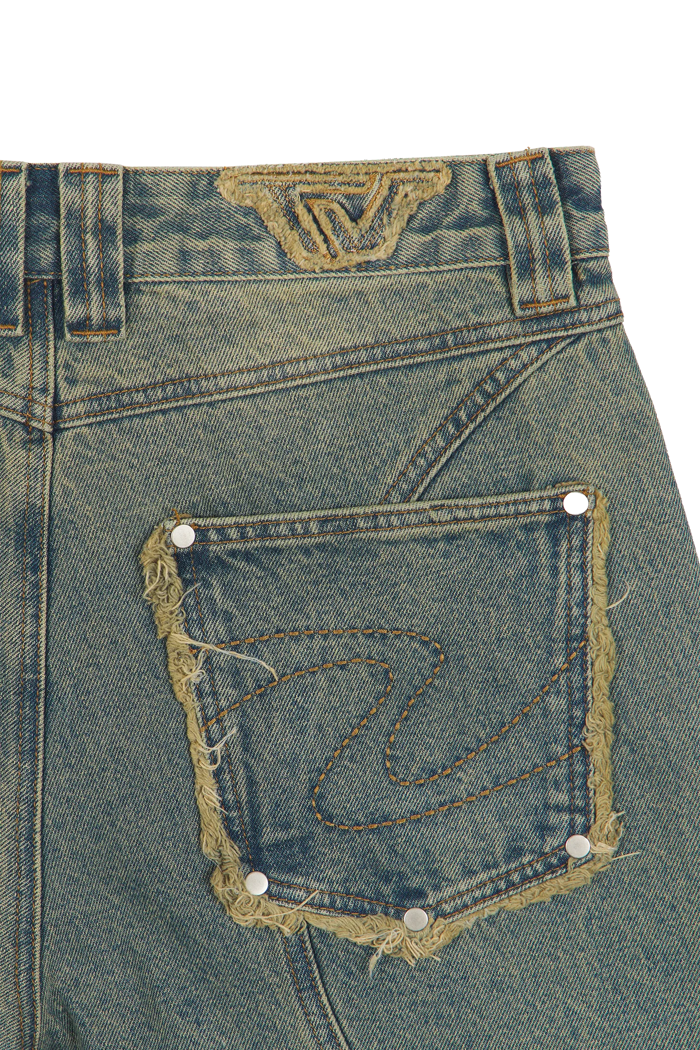 Blue Patched Denim Jeans - Image 7