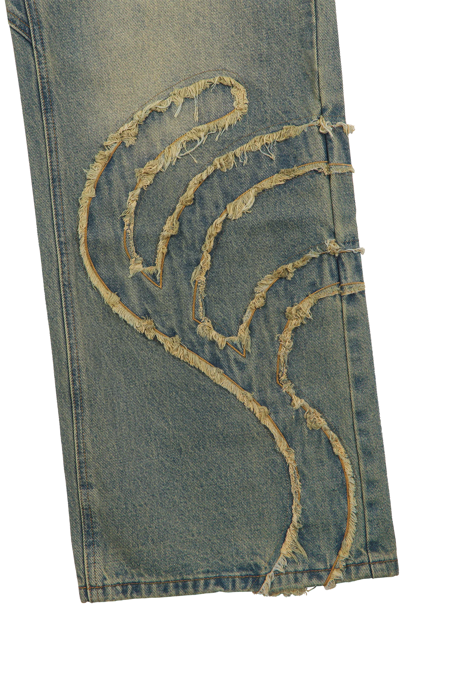 Blue Patched Denim Jeans - Image 8