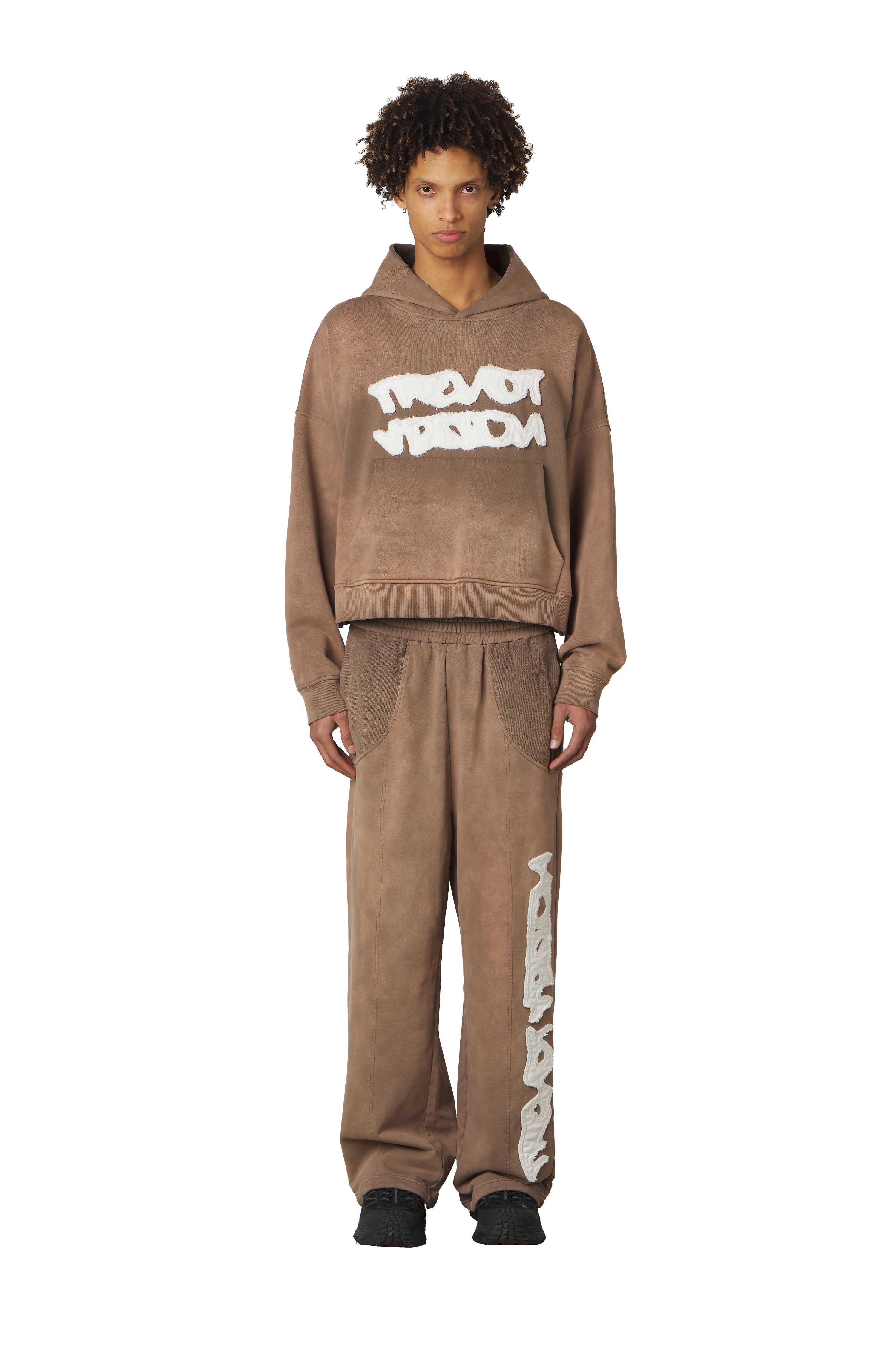 Brown Logo Hoodie - Image 3