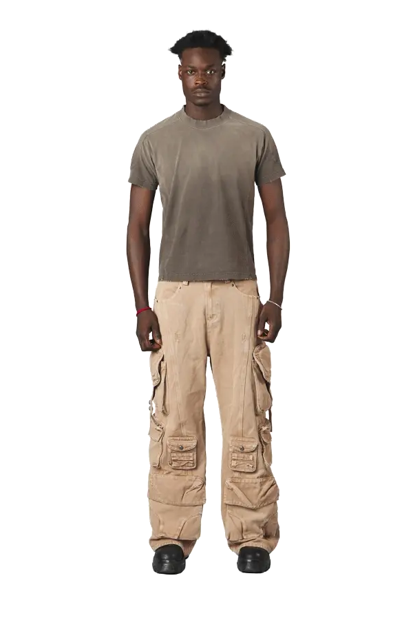 Brown Washed Slim Tee - Image 2