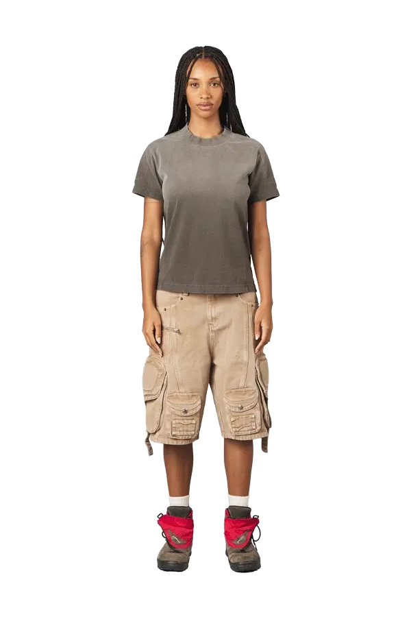 Brown Washed Slim Tee - Image 3