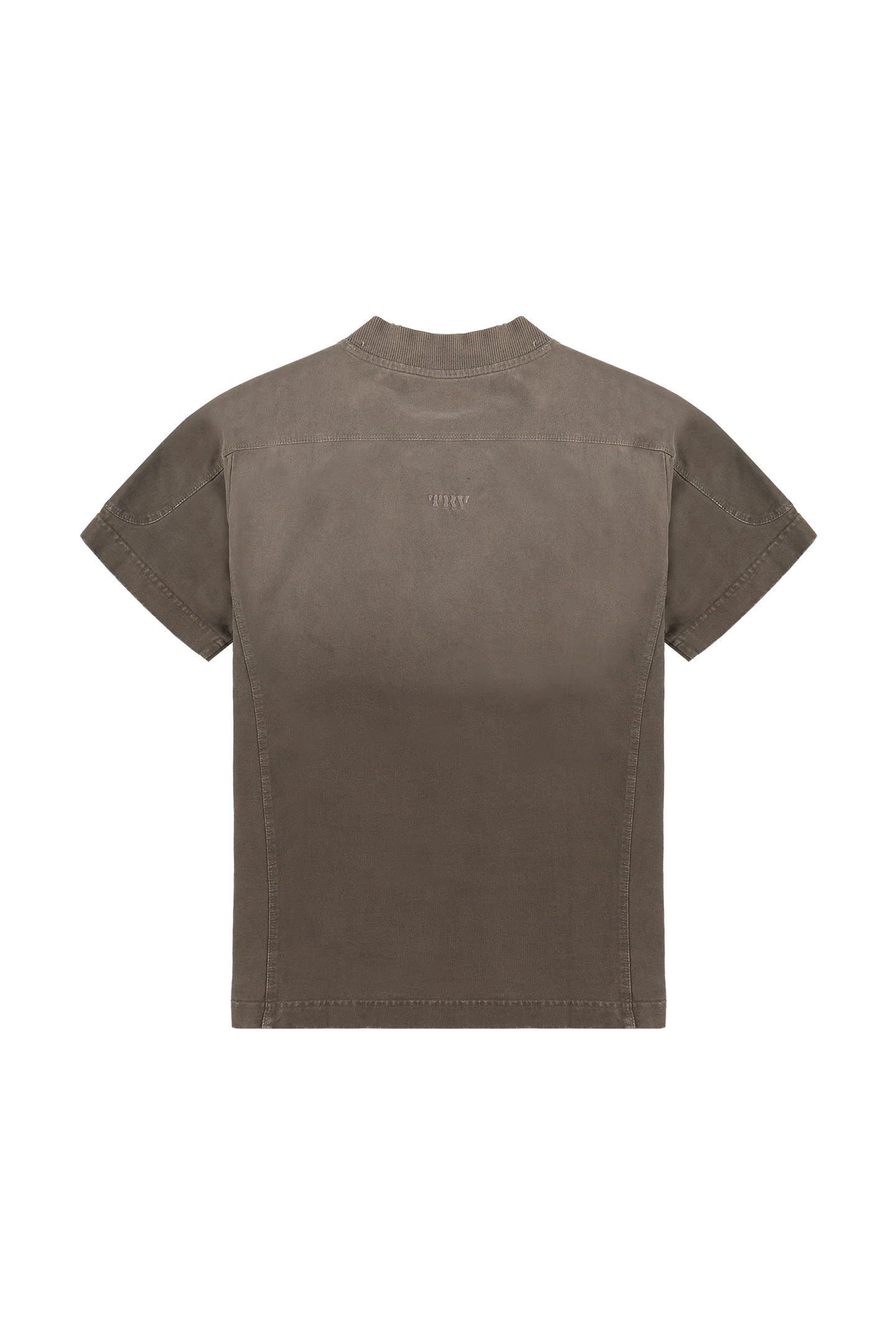 Brown Washed Slim Tee - Image 4