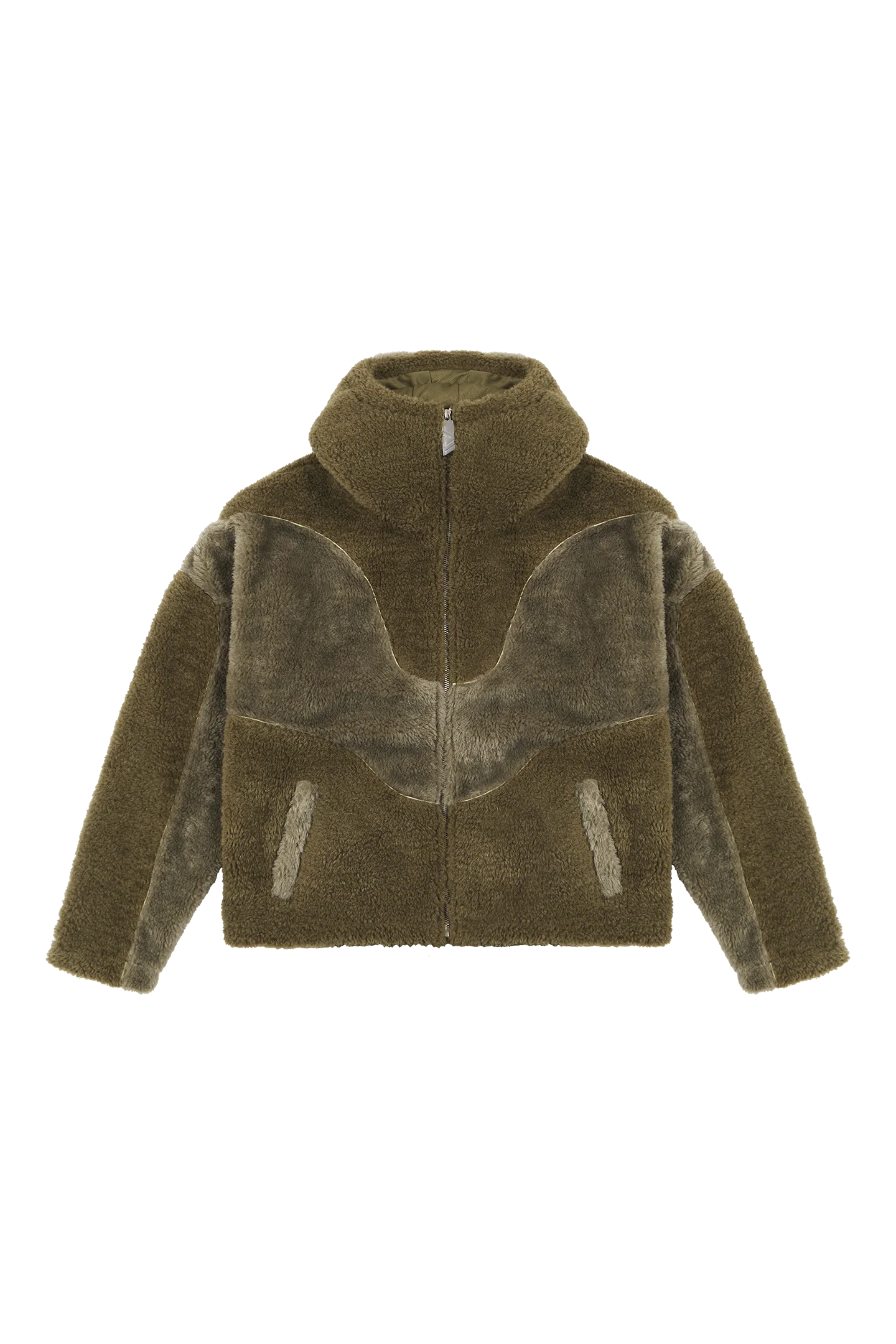 Burnt Olive Fleece Jacket - Image 4