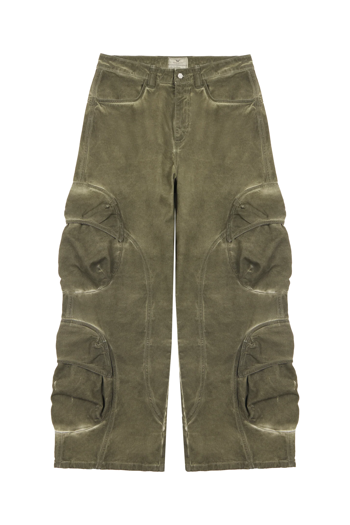 Burnt Olive Cargo Pants - Image 4