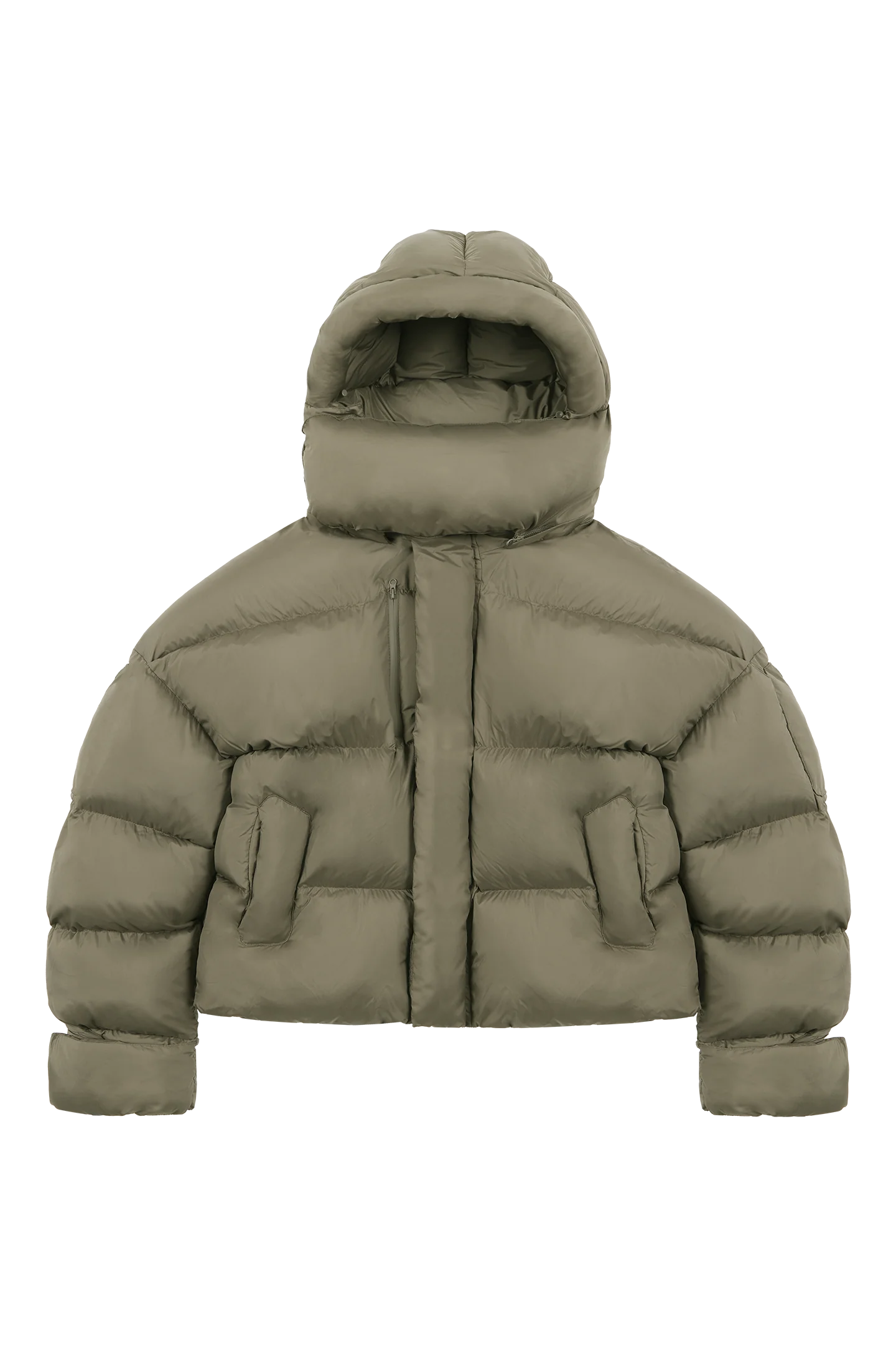 Burnt Olive Puffer Jacket - Image 4