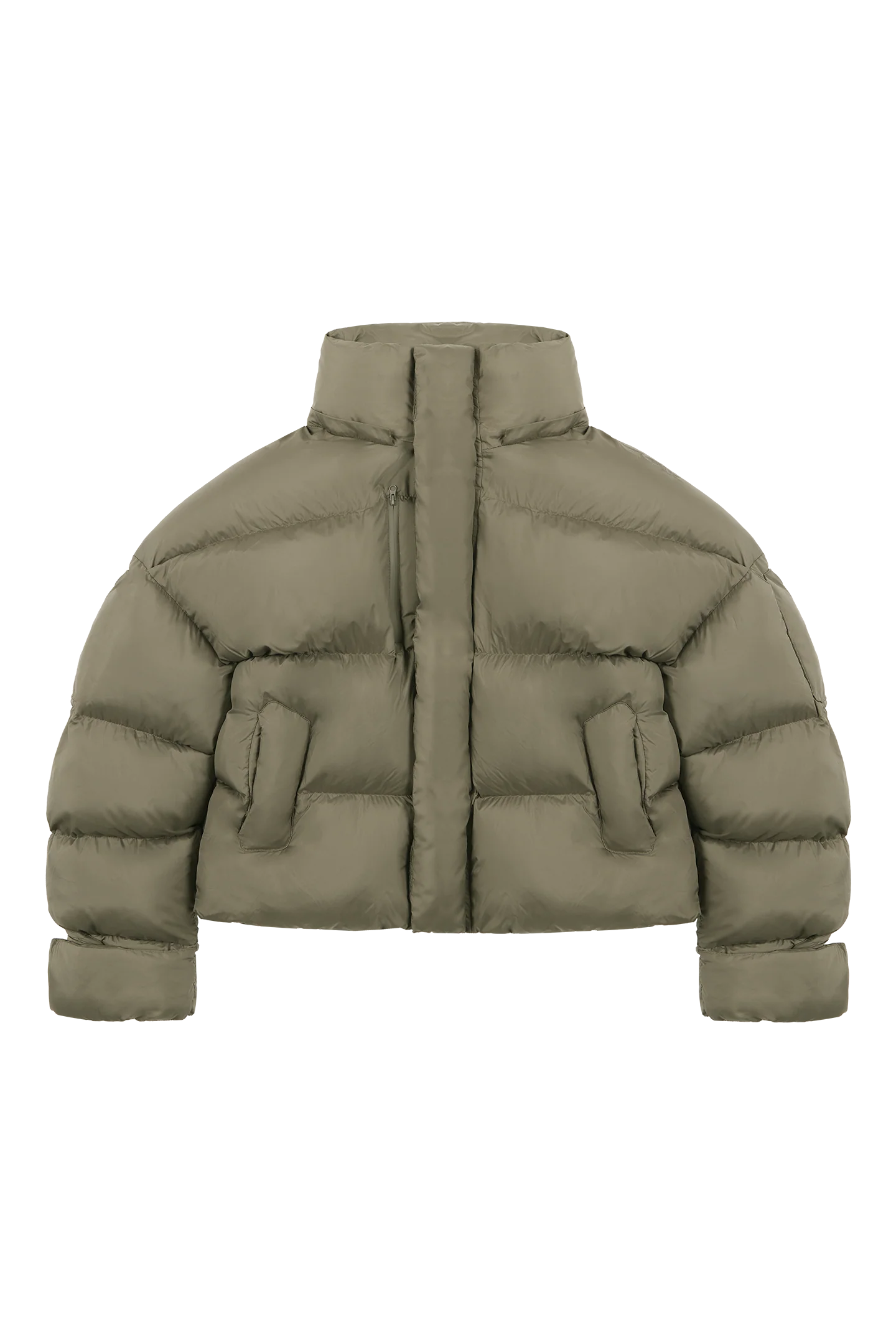 Burnt Olive Puffer Jacket - Image 6