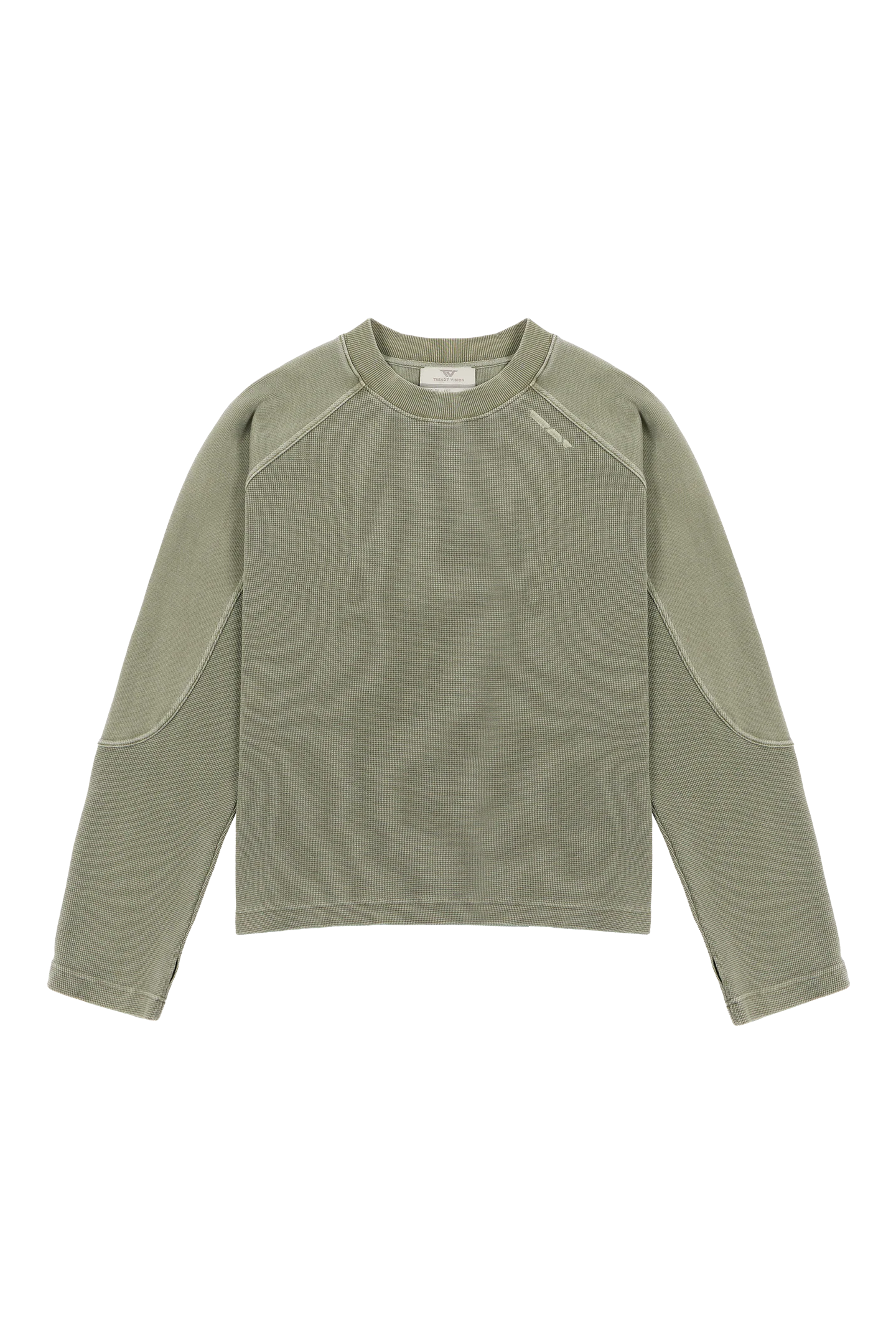 Burnt Olive Waffle Longsleeve - Image 4