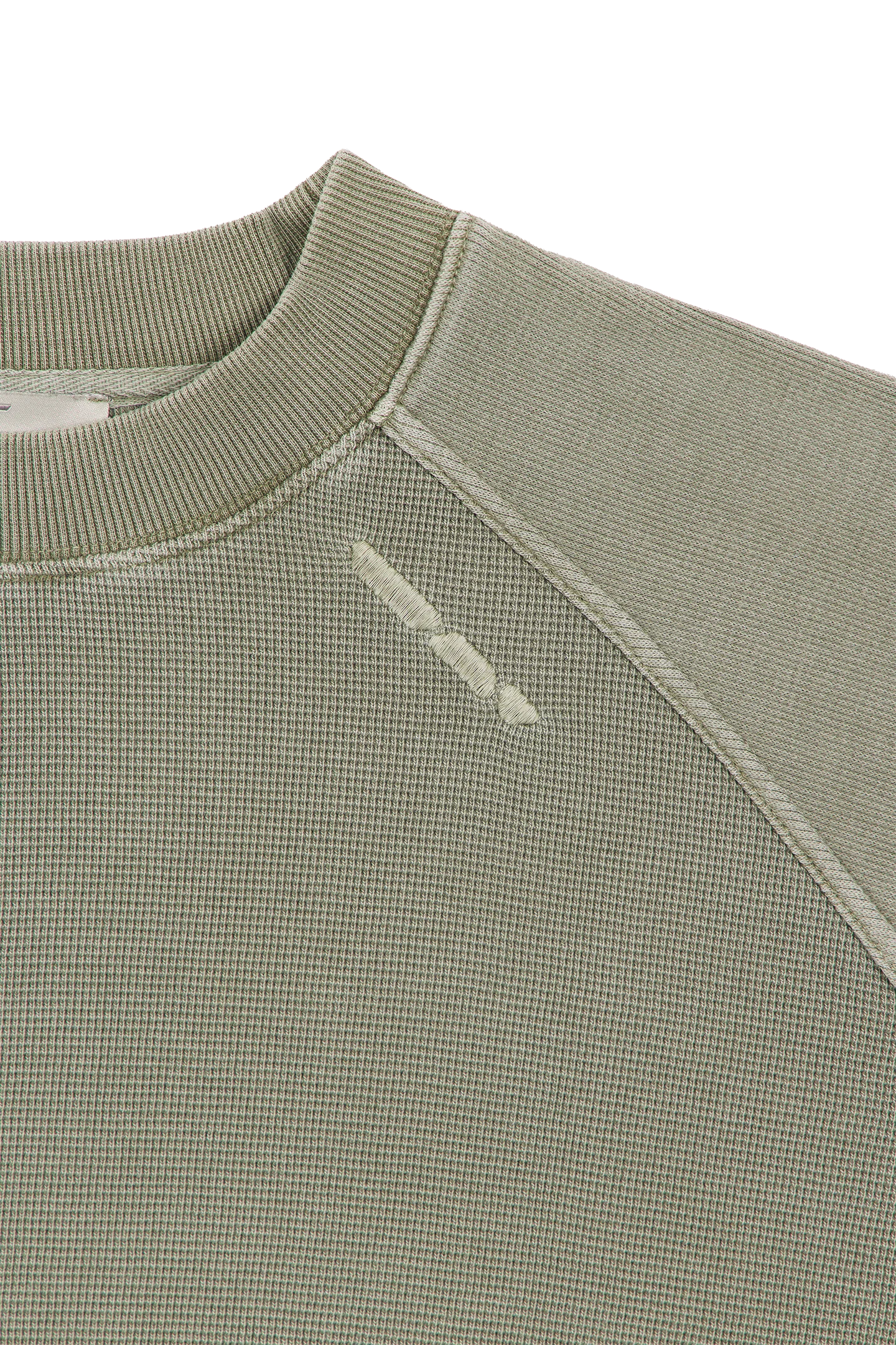 Burnt Olive Waffle Longsleeve - Image 6