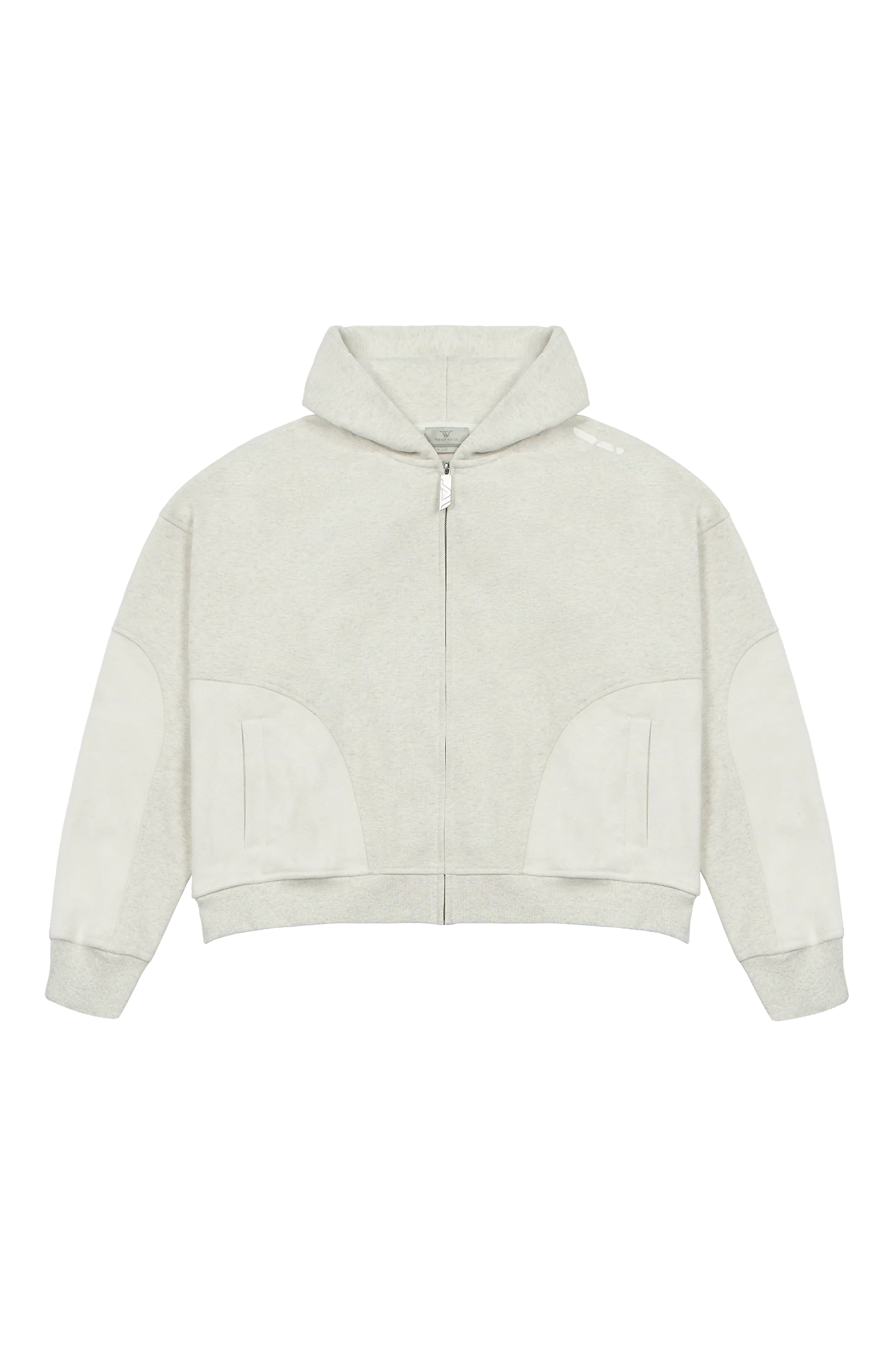 Heather Grey Zip Hoodie - Image 3