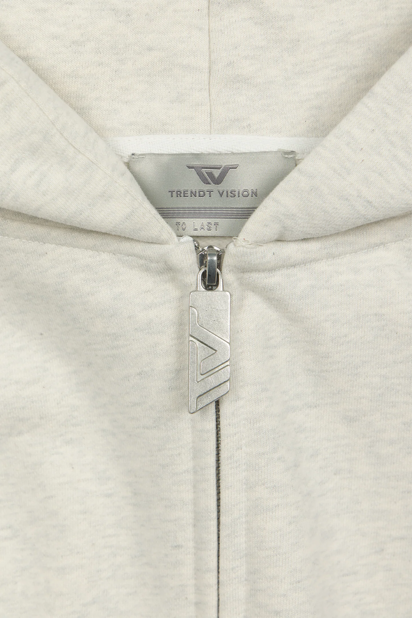 Heather Grey Zip Hoodie - Image 5