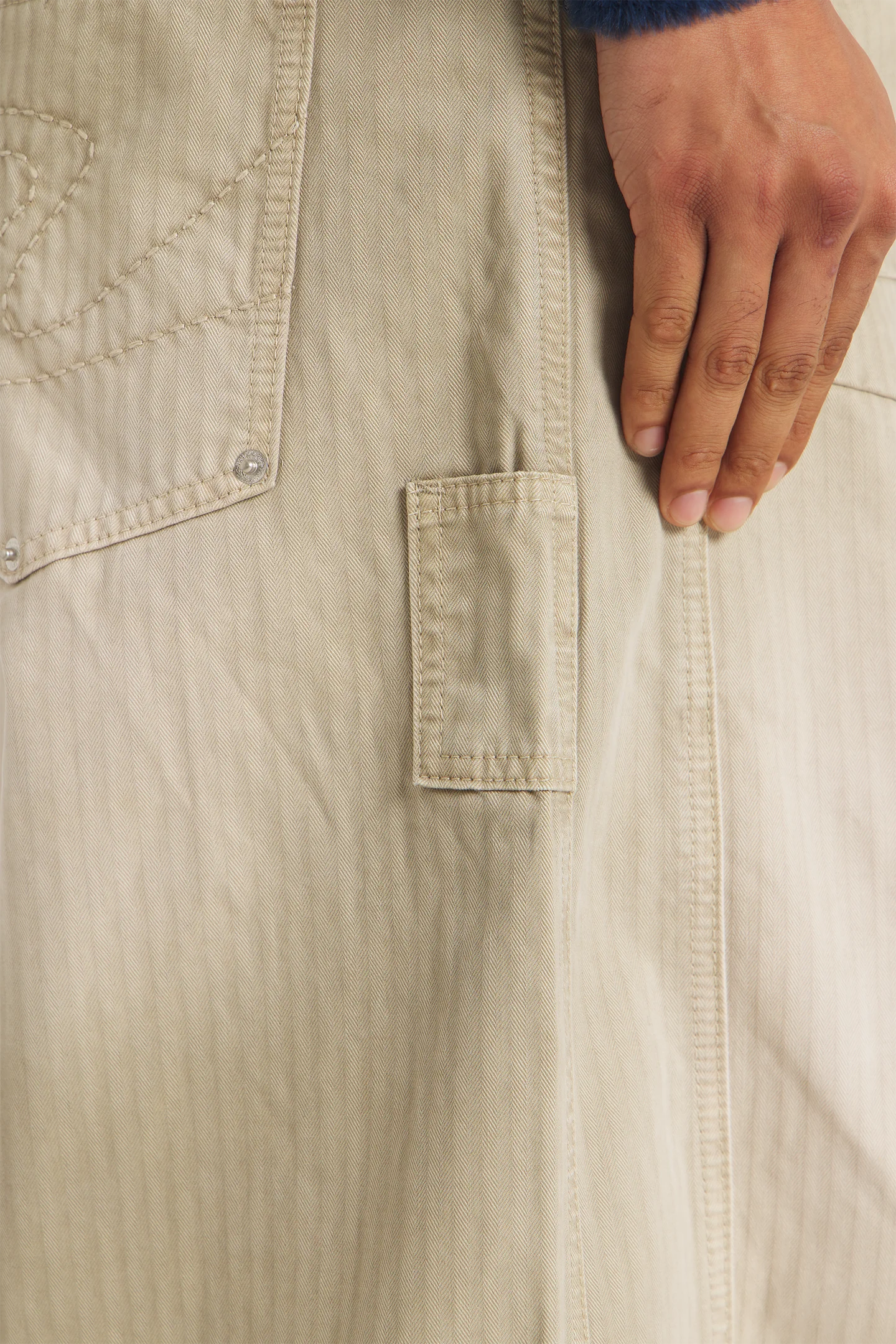 Herringbone Pants Beige - Image 10