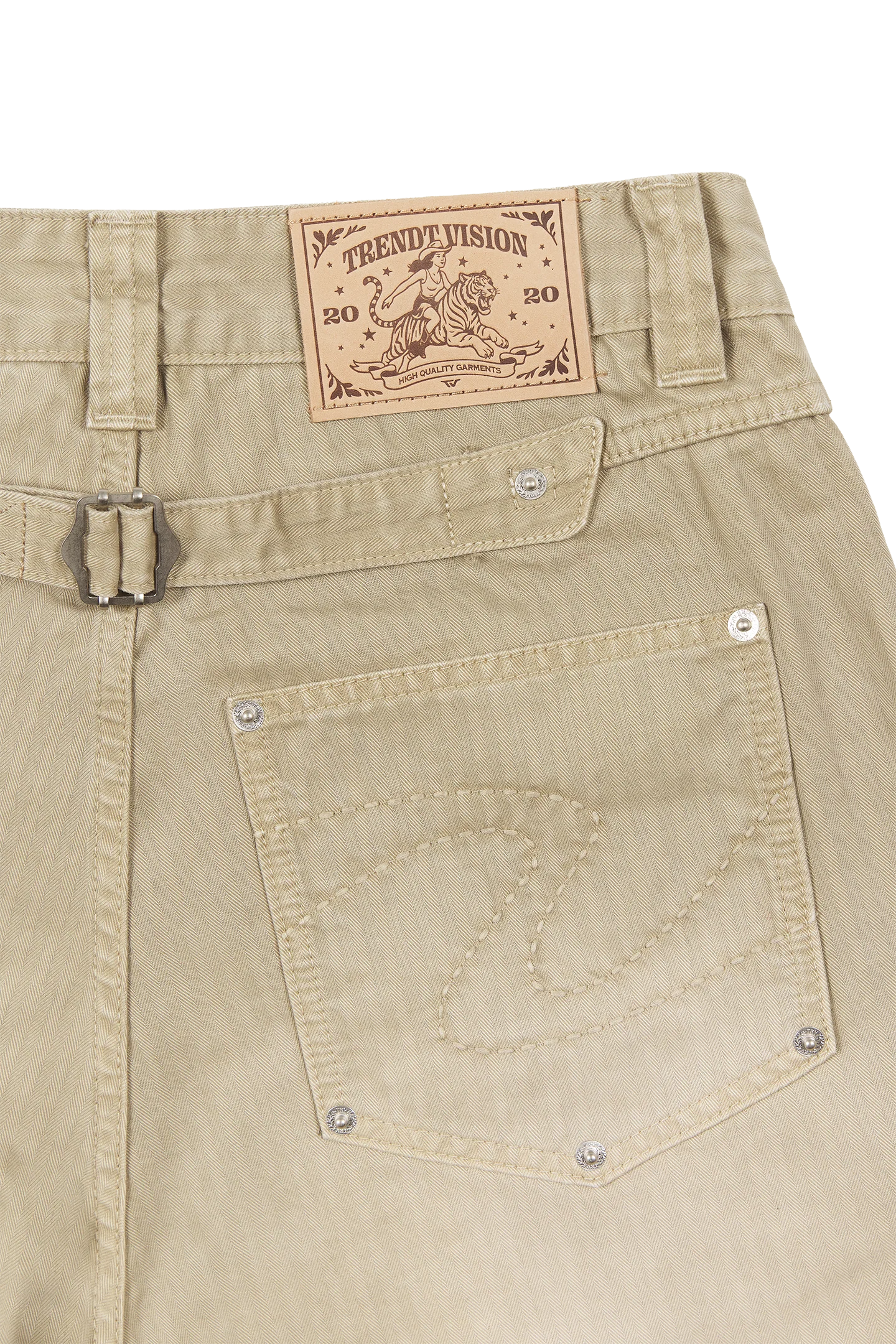 Herringbone Pants Beige - Image 8