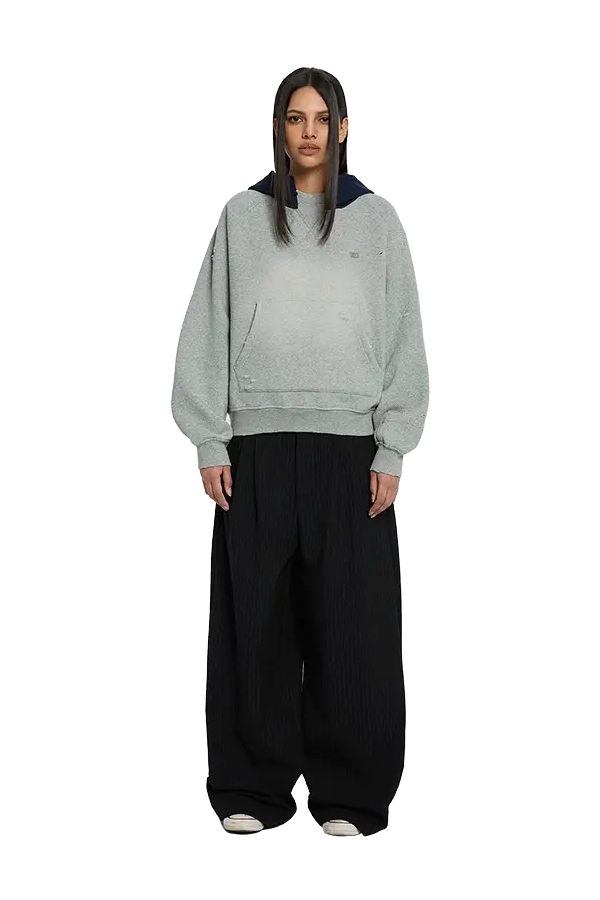 Hooded Crewneck Grey - Image 3