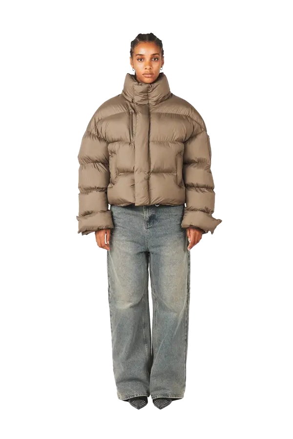 Mud Brown Puffer Jacket - Image 3