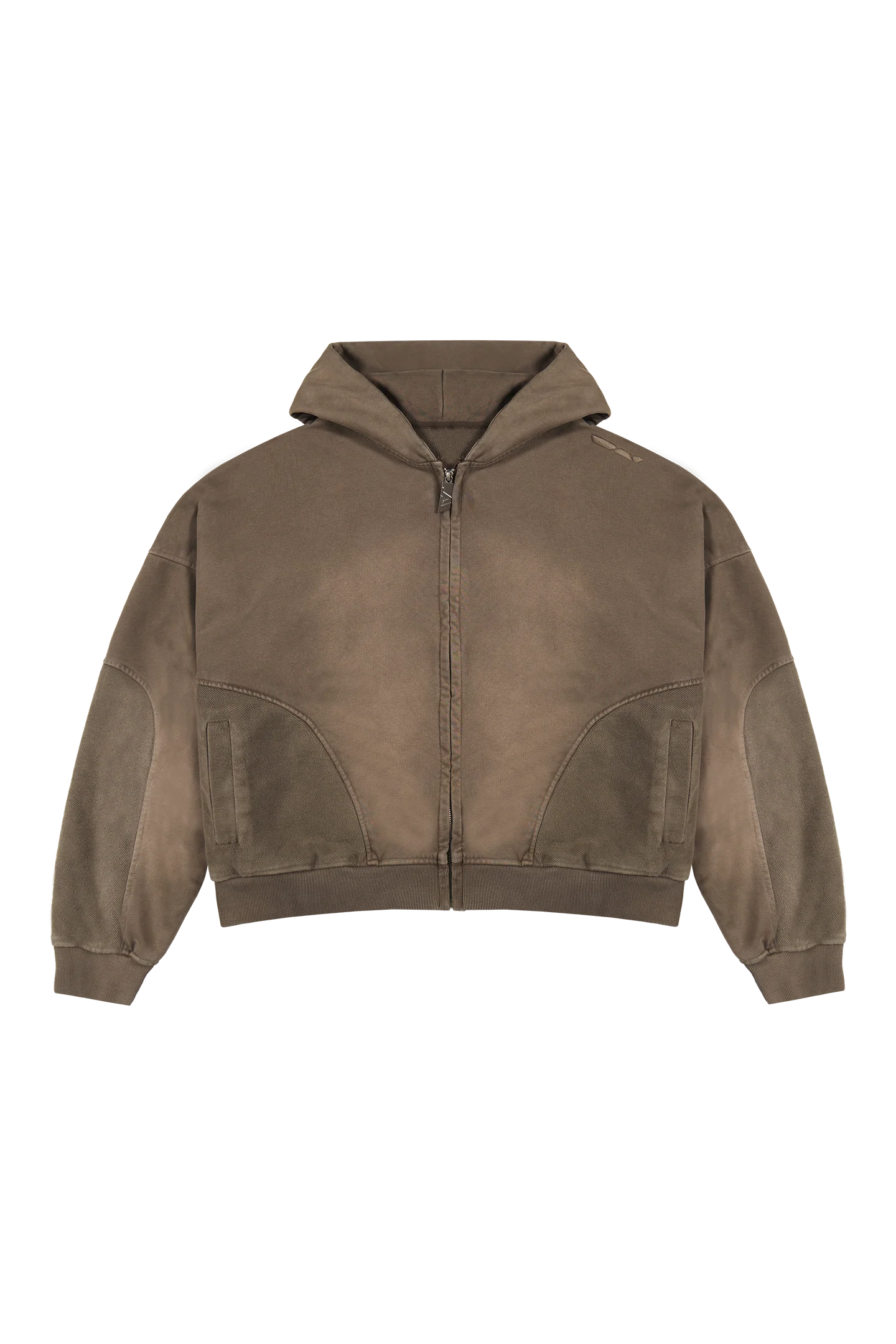 Mud Brown Zip Hoodie - Image 4