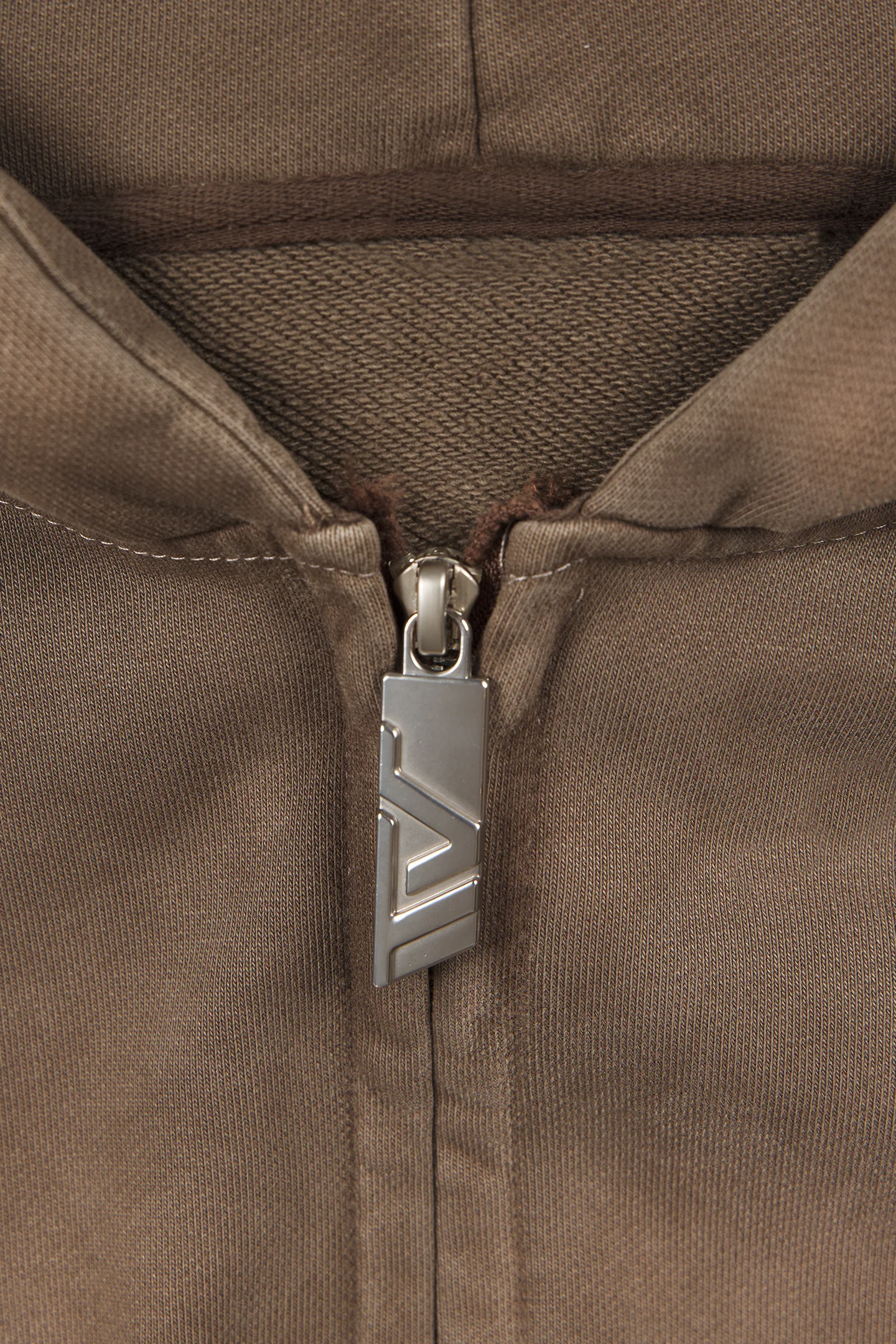Mud Brown Zip Hoodie - Image 5