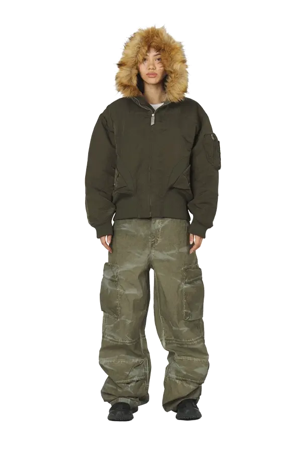 N2B Fur Bomber Jacket - Image 3