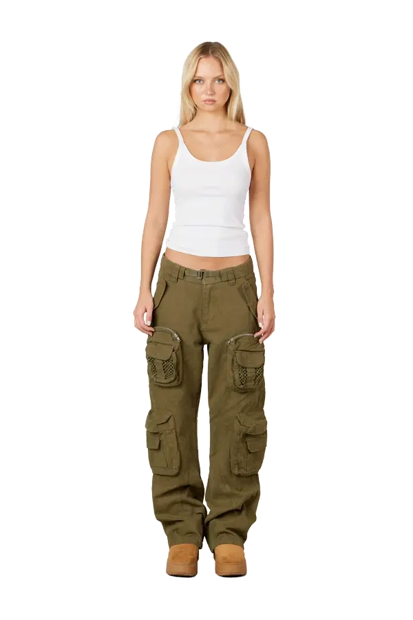 Green Net Cargo Pants 2.0 - Image 3