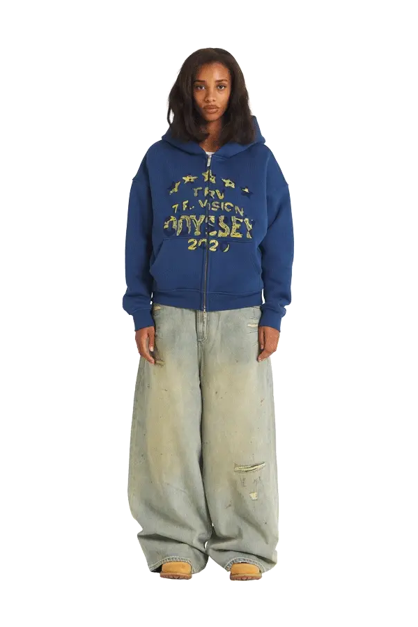 Odyssey Zip-Hoodie Blue - Image 3