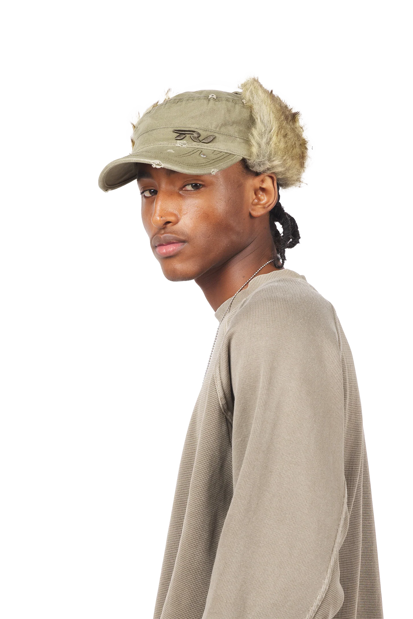 Olive Fur Cap (Archive) - Image 3
