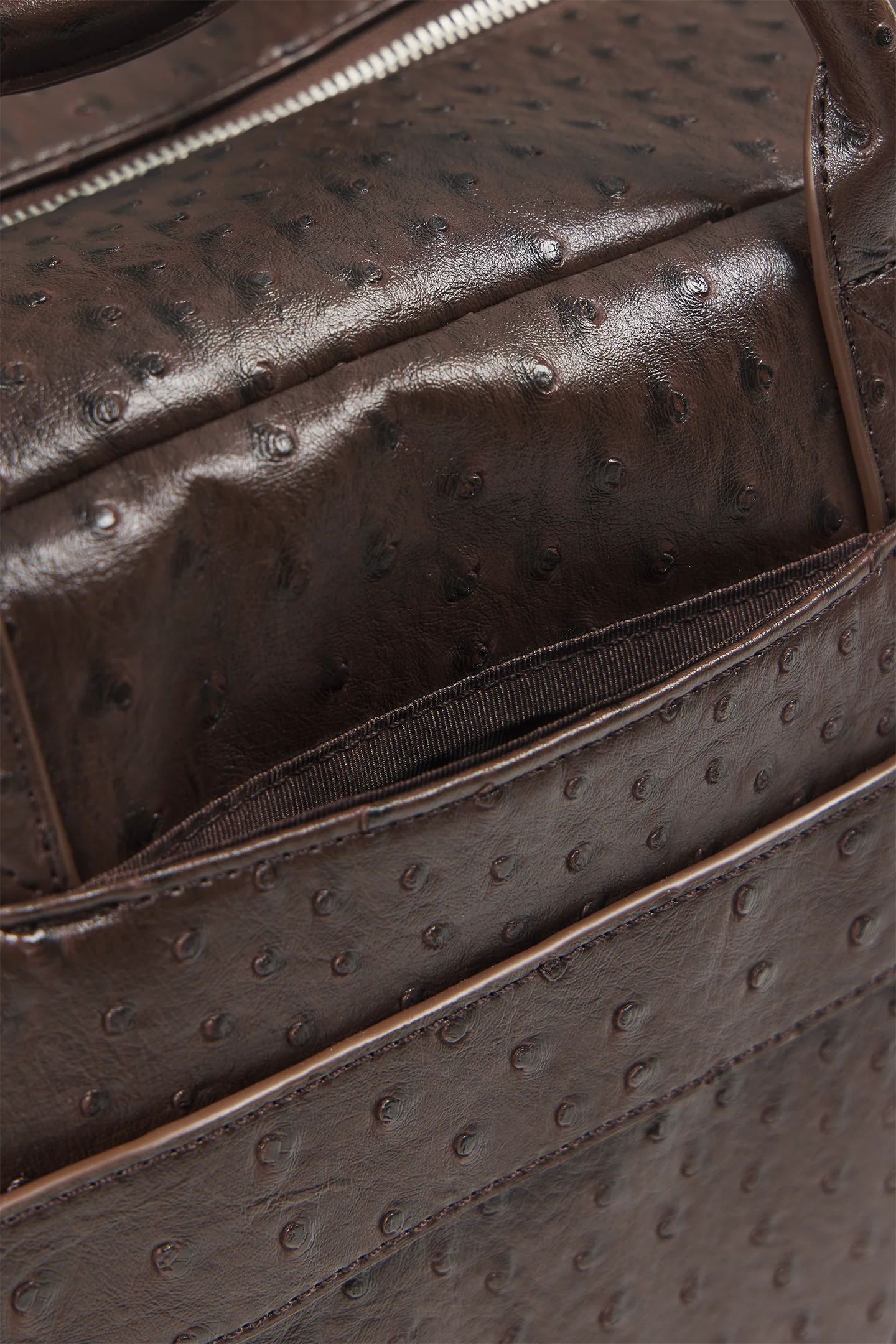 "Ostrich" Duffle Bag Brown - Image 5
