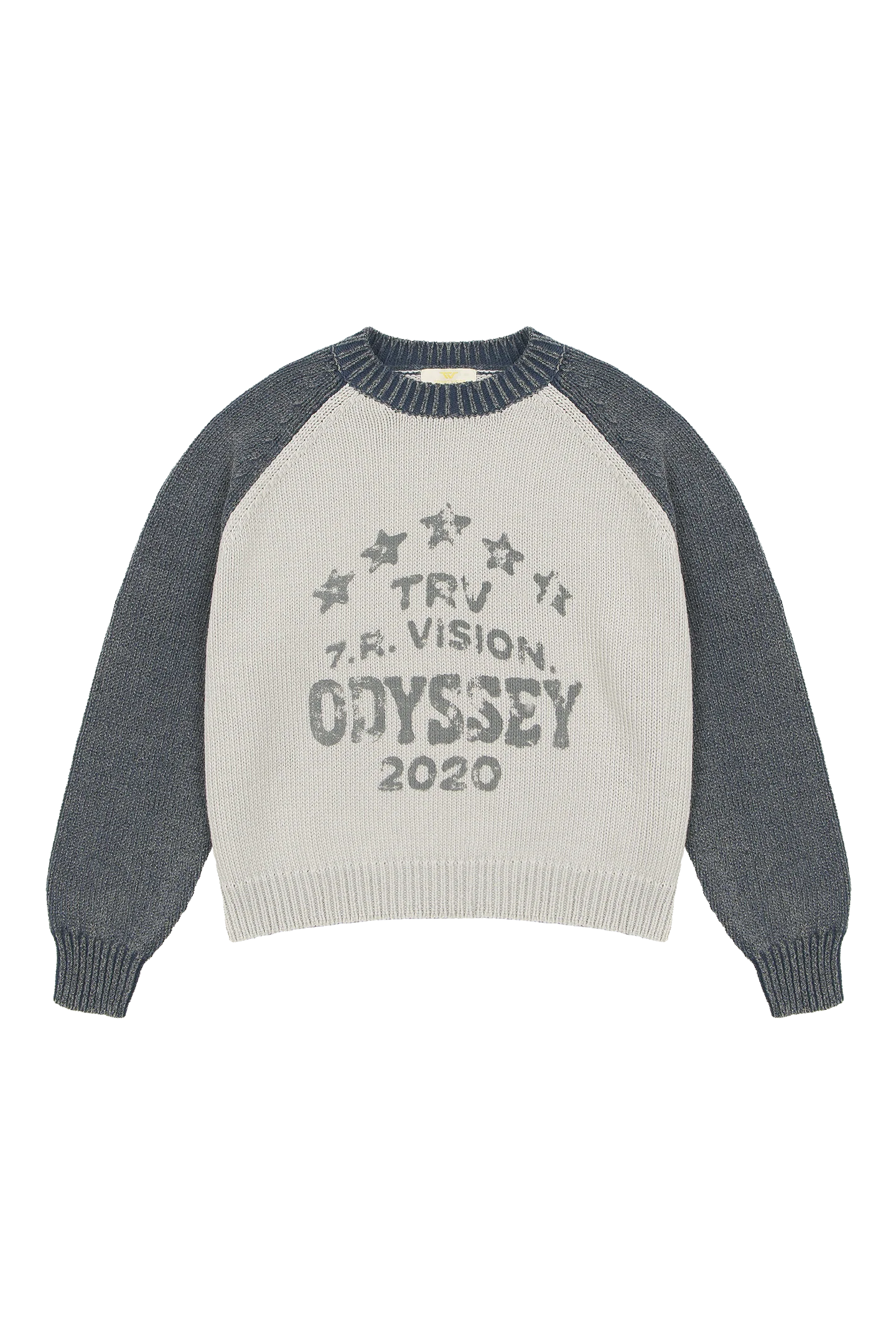 Raglan Knit Sweater Blue Grey - Image 4