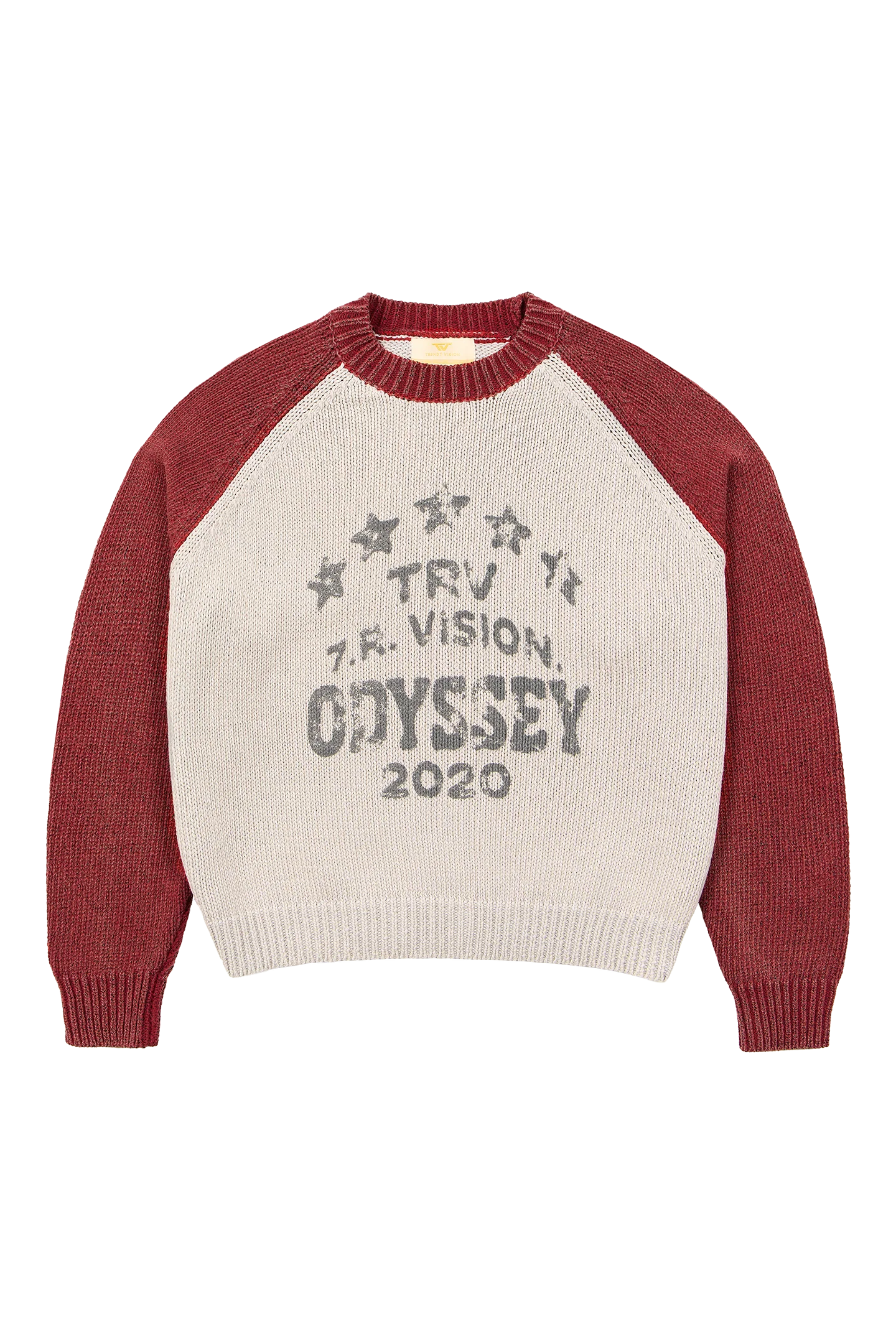 Raglan Knit Sweater Red - Image 4