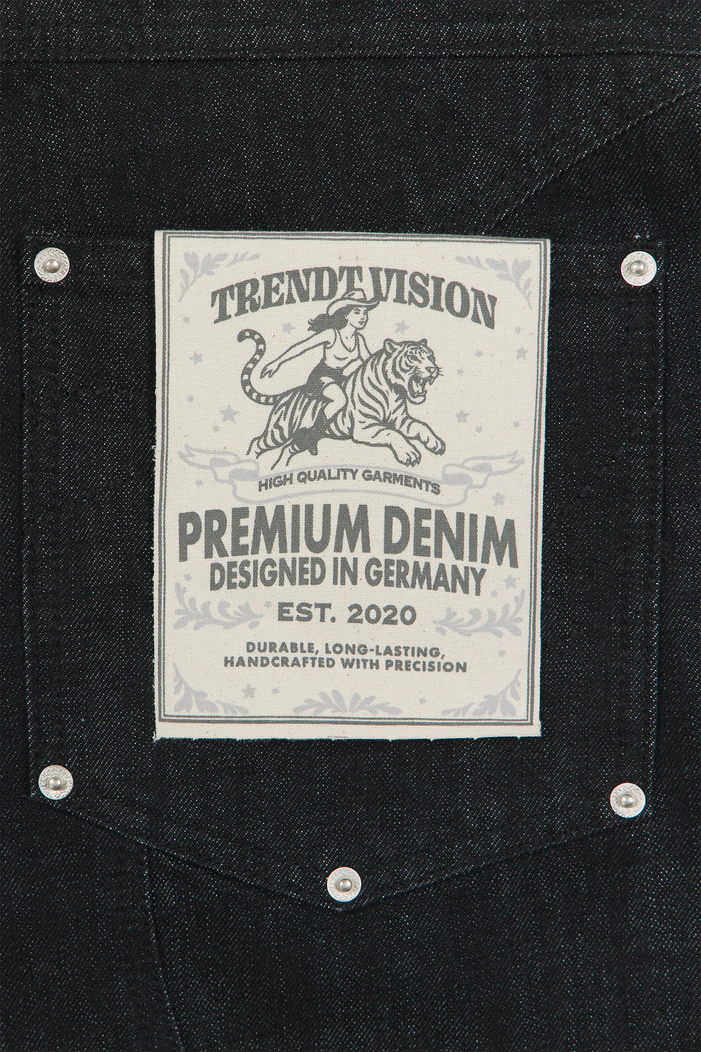 Raw Denim Jeans Black - Image 5