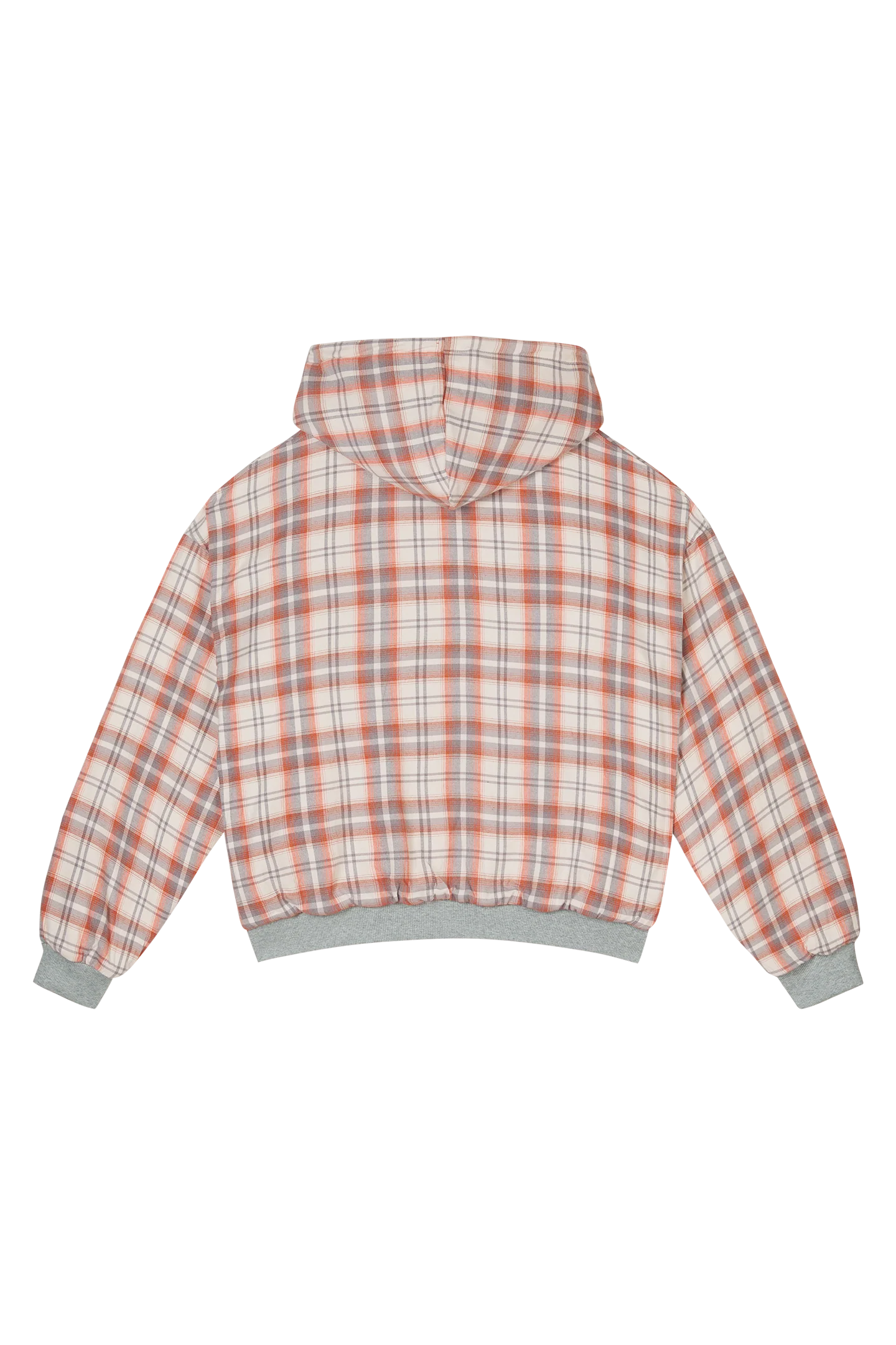 Reversible Flannel Zip-Hoodie Orange - Image 8
