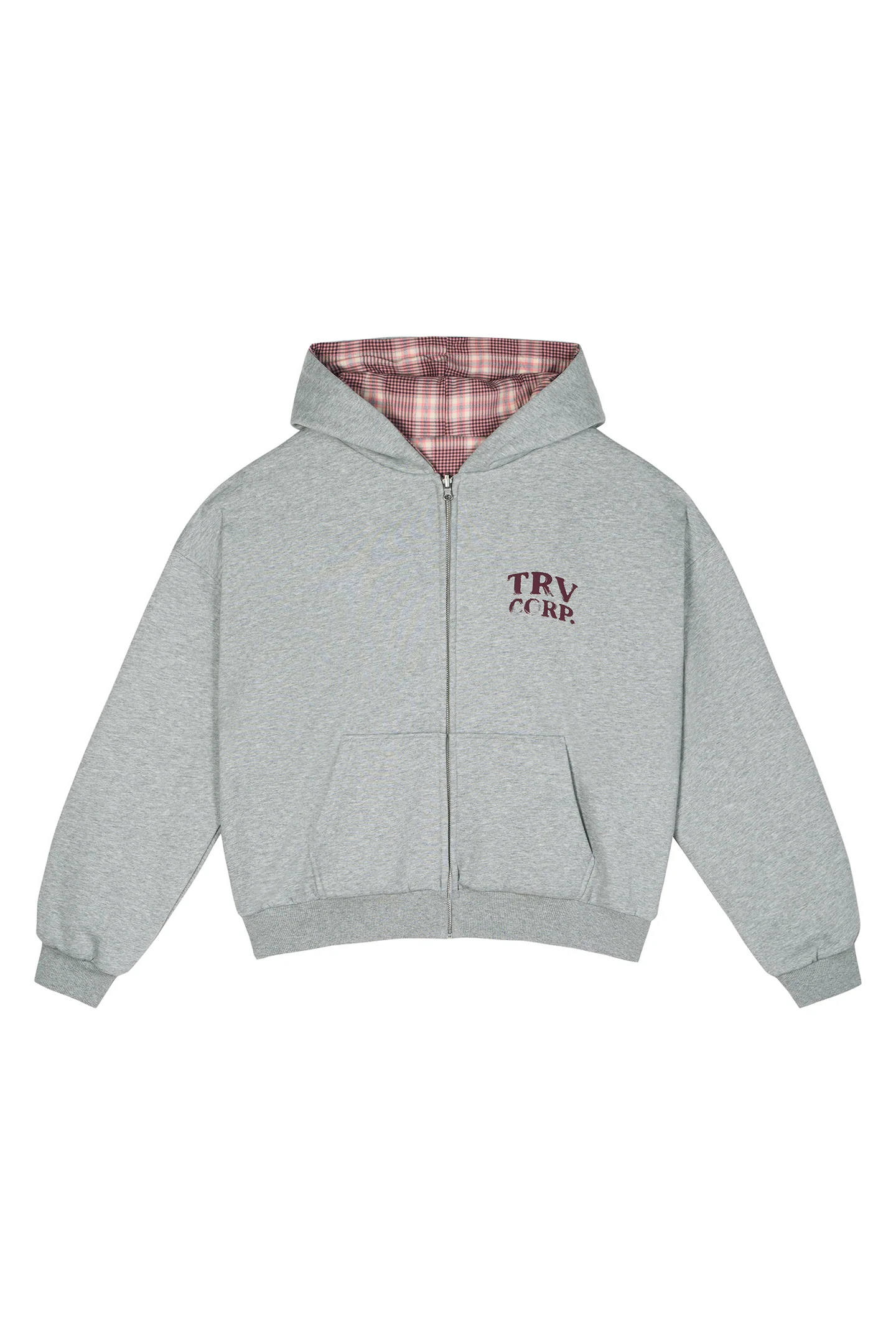 Reversible Flannel Zip-Hoodie Pink - Image 6