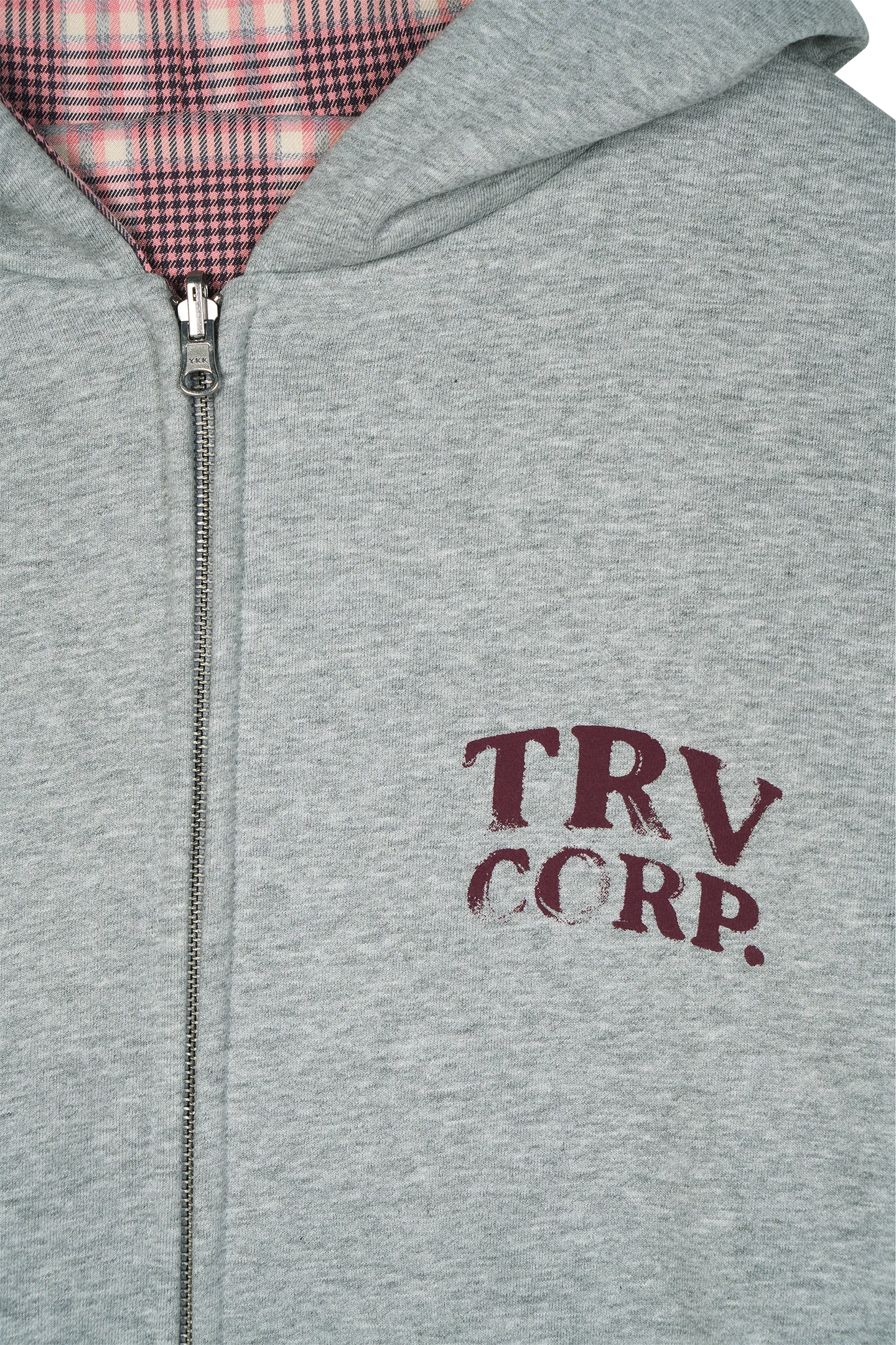 Reversible Flannel Zip-Hoodie Pink - Image 8