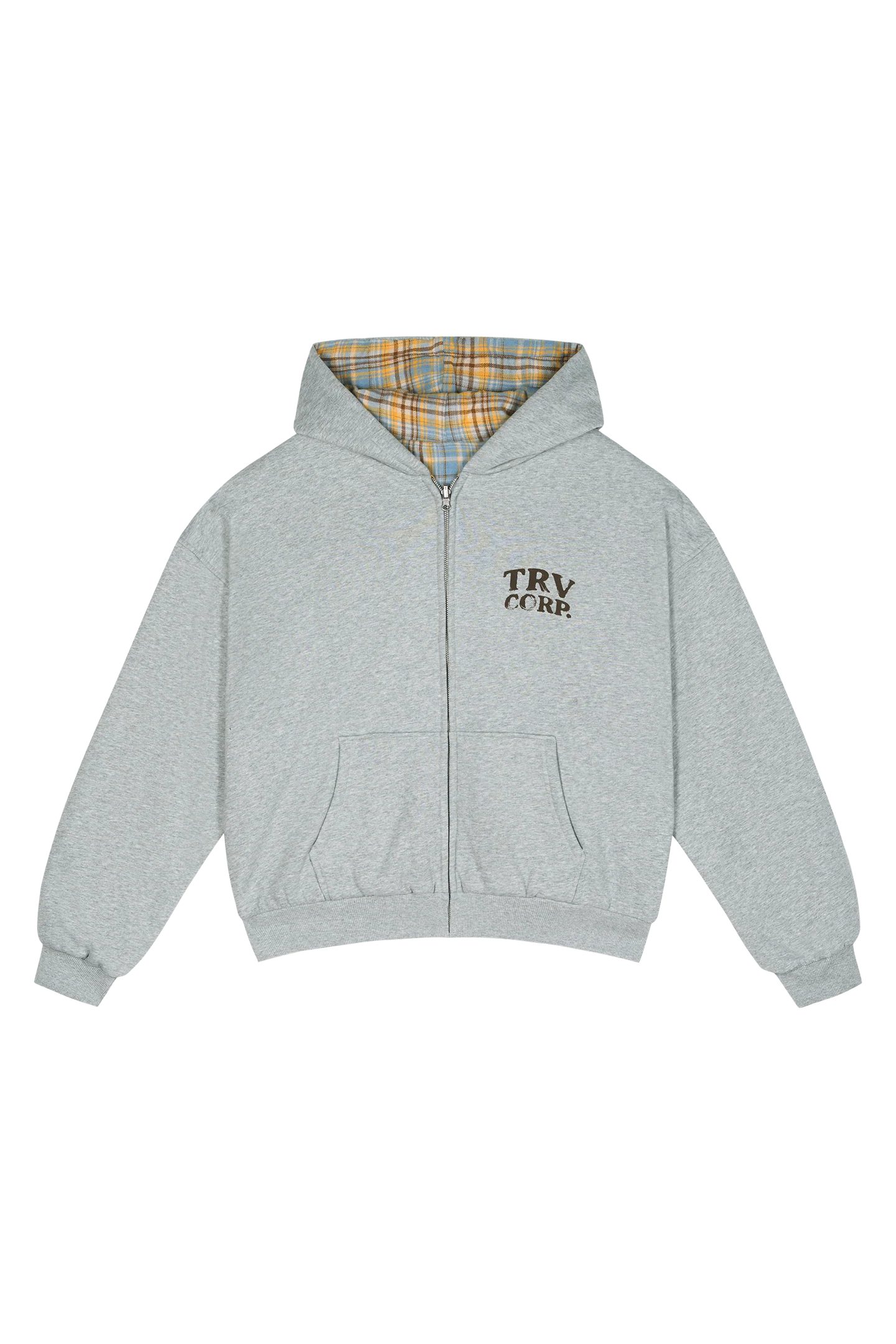 Reversible Flannel Zip-Hoodie Yellow - Image 6