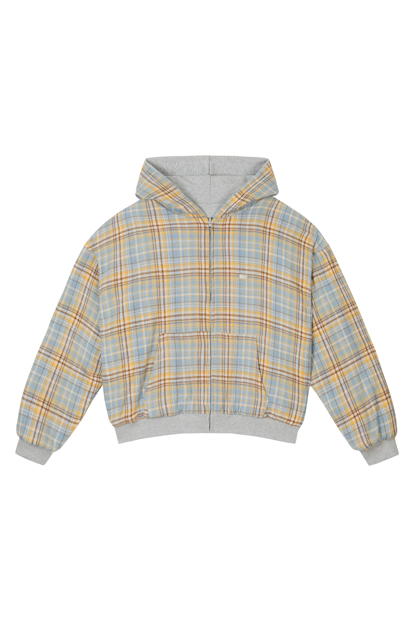 Reversible Flannel Zip-Hoodie Yellow - Image 8